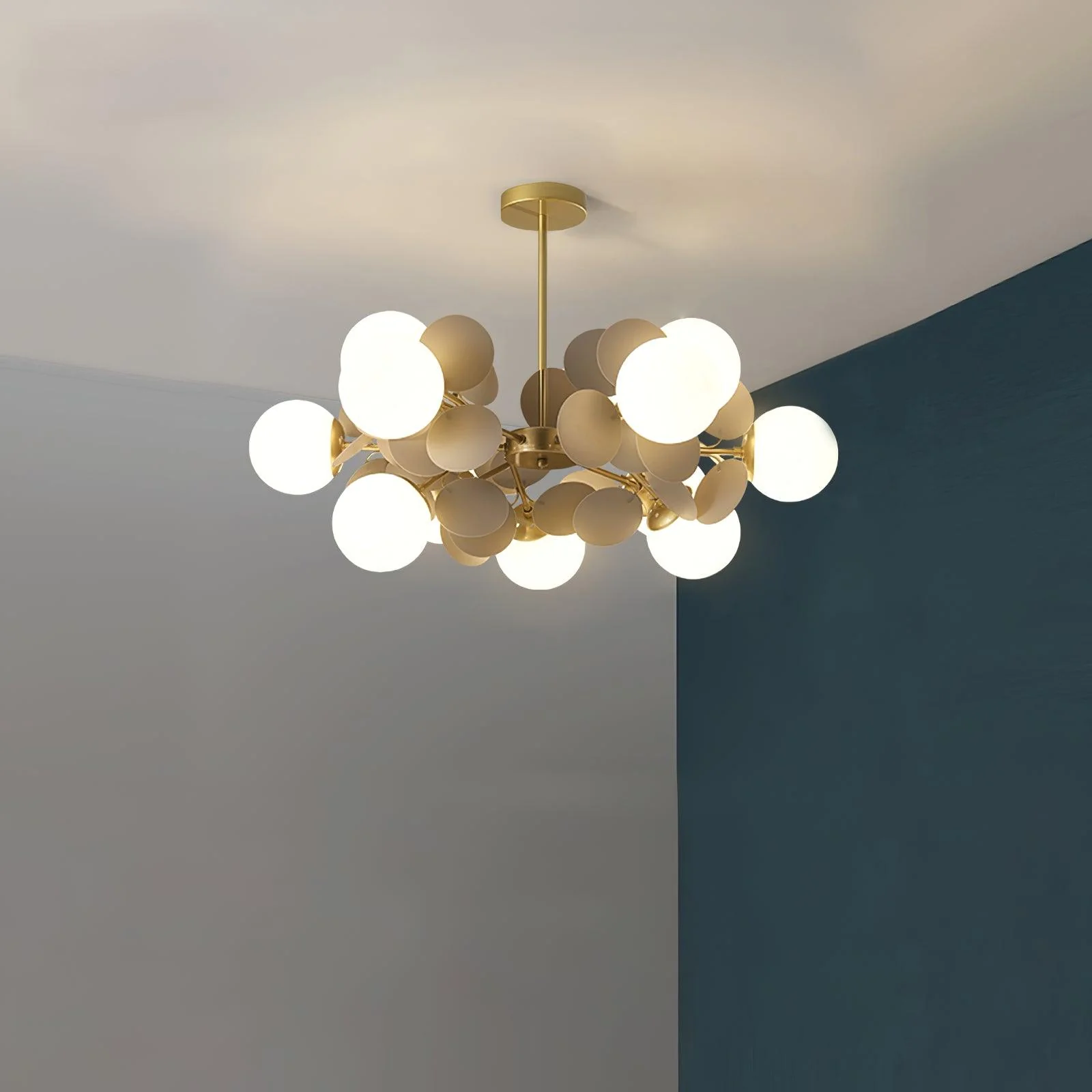 Lustra Chandelier Off White Tree Eight Open Shades - Image 26
