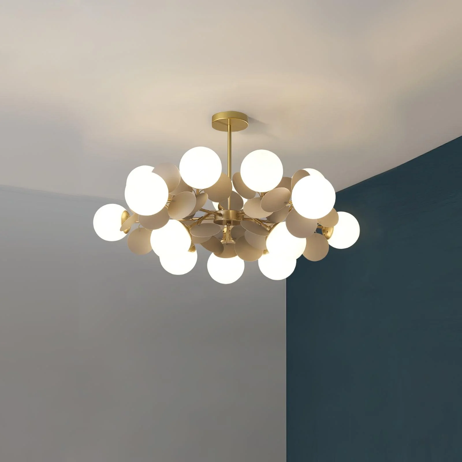 Lustra Chandelier Off White Tree Eight Open Shades - Image 27