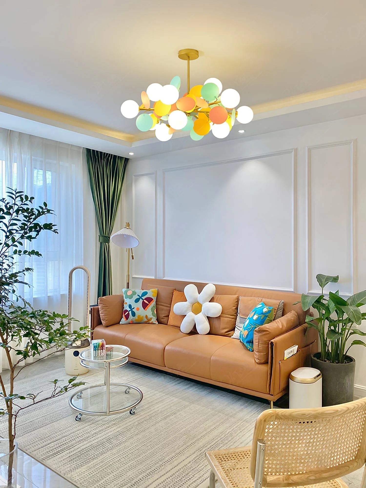 Lustra Chandelier Off White Tree Eight Open Shades - Image 31