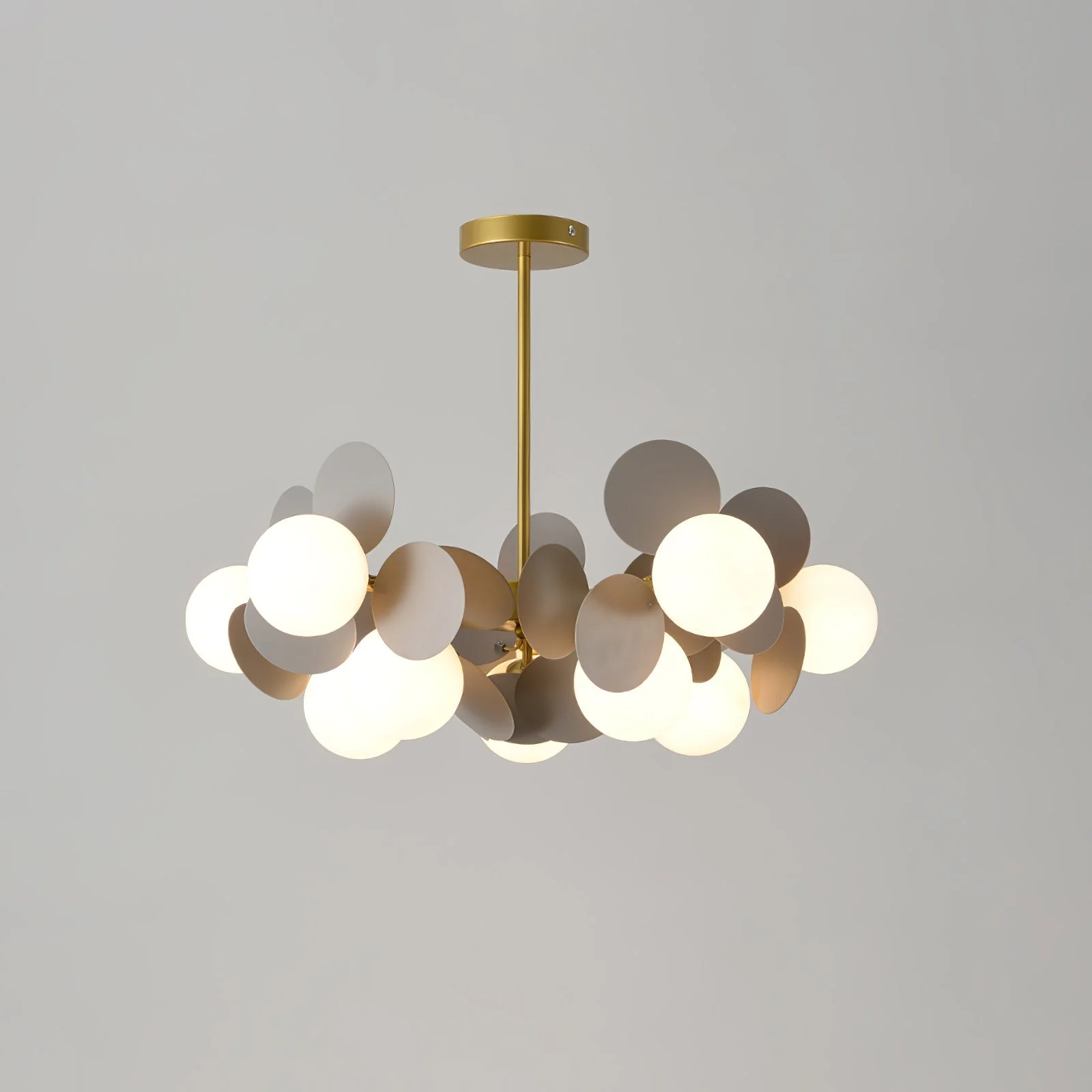 Lustra Chandelier Off White Tree Eight Open Shades - Image 44