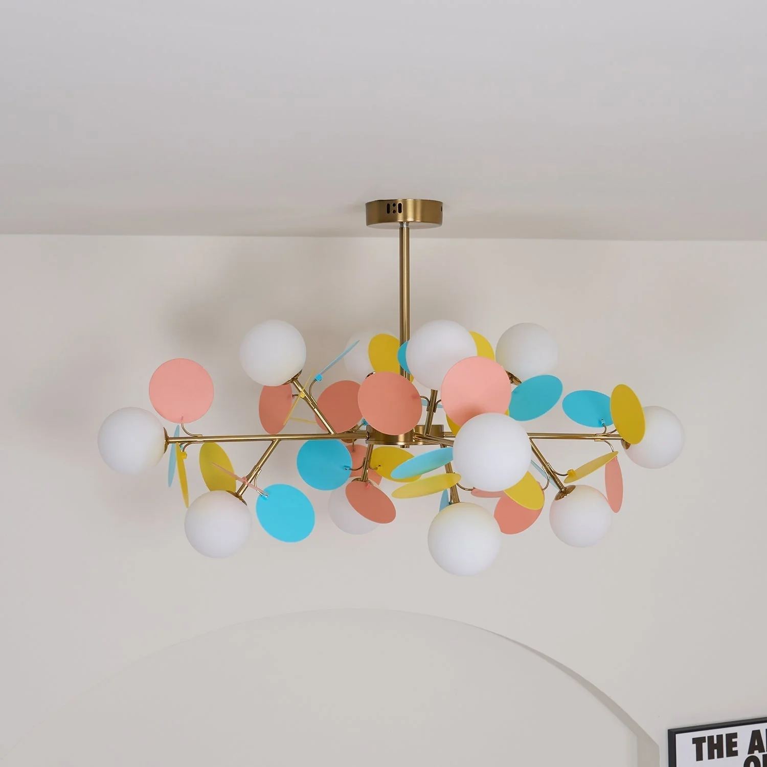 Lustra Chandelier Off White Tree Eight Open Shades - Image 49