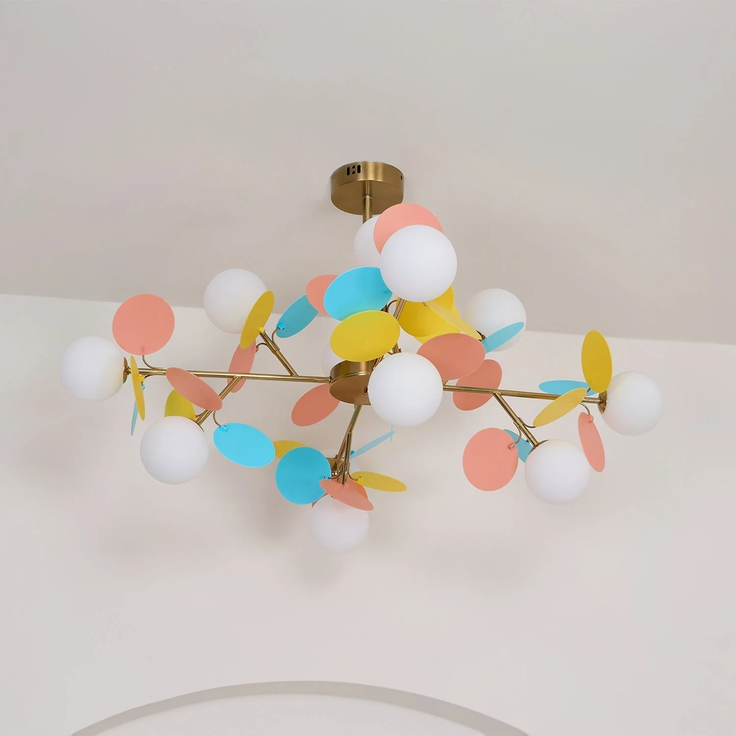 Lustra Chandelier Off White Tree Eight Open Shades - Image 50
