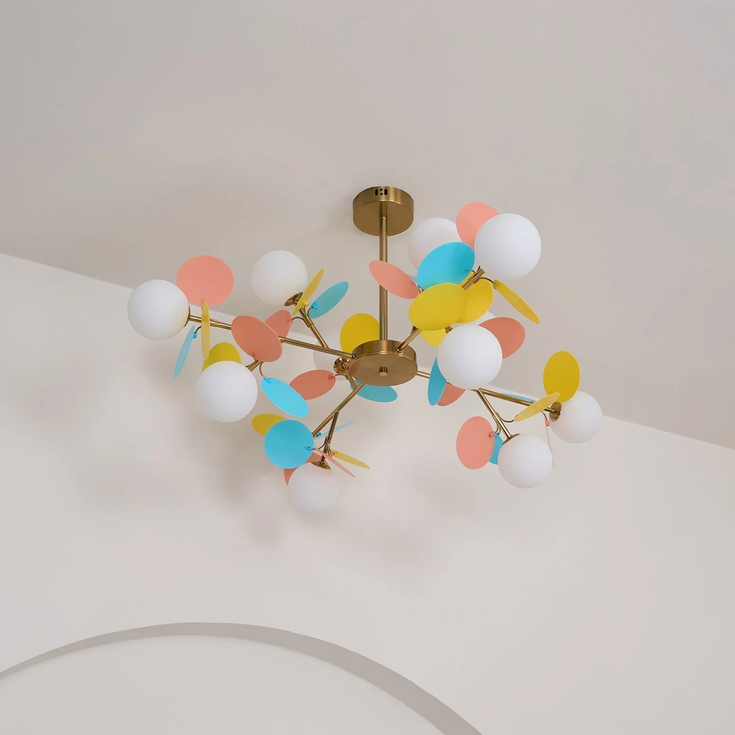 Lustra Chandelier Off White Tree Eight Open Shades - Image 54