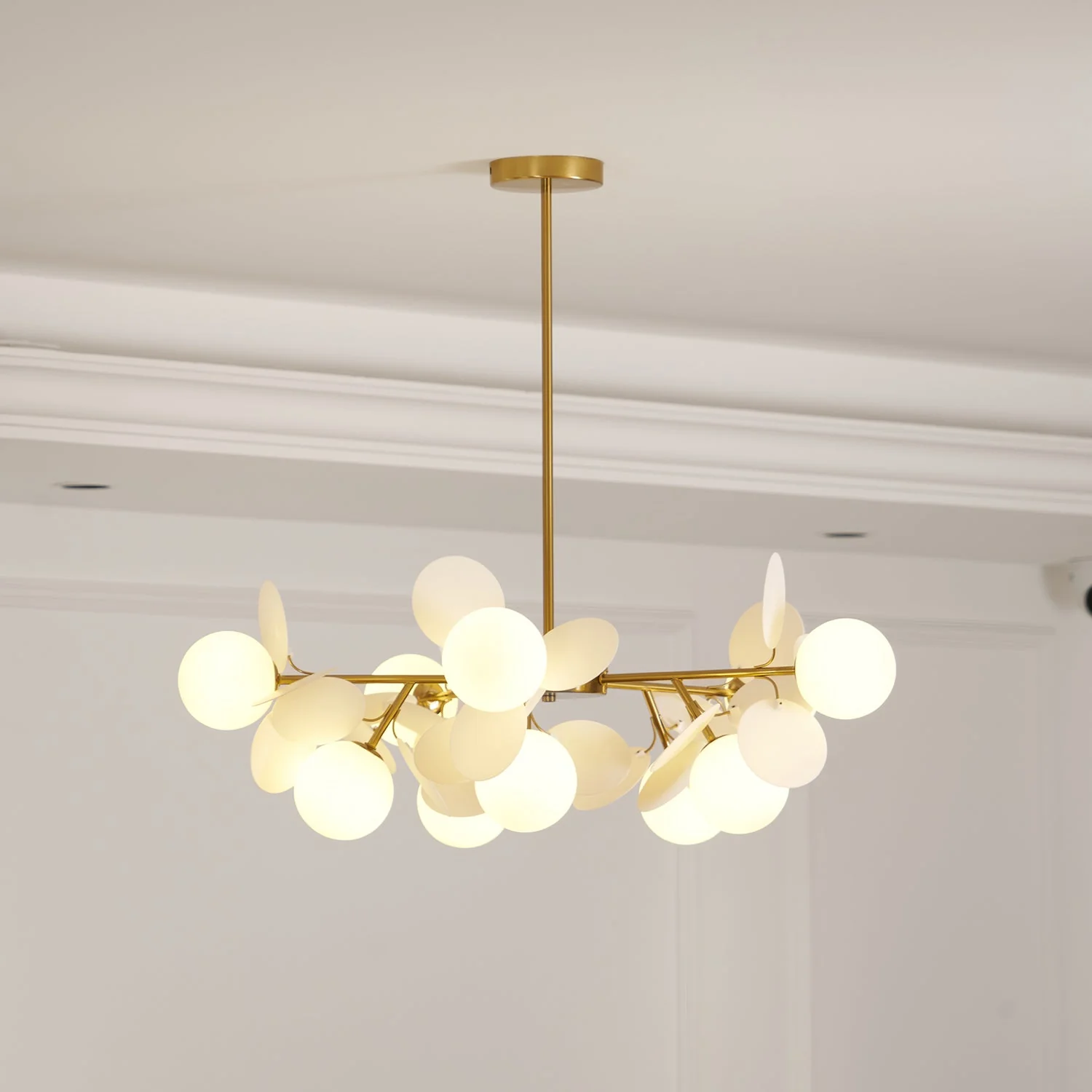 Lustra Chandelier Off White Tree Eight Open Shades - Image 58