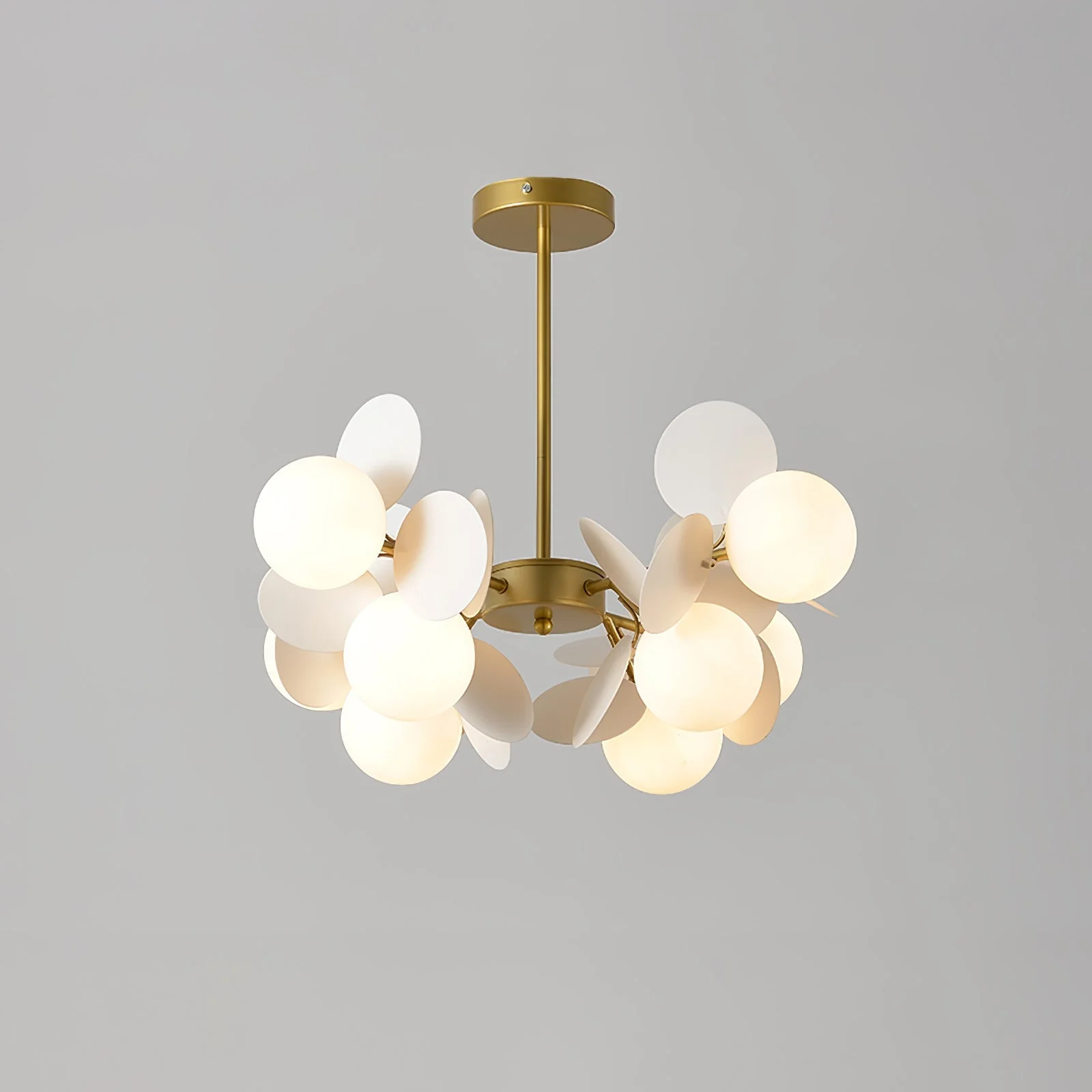 Lustra Chandelier Off White Tree Eight Open Shades - Image 60