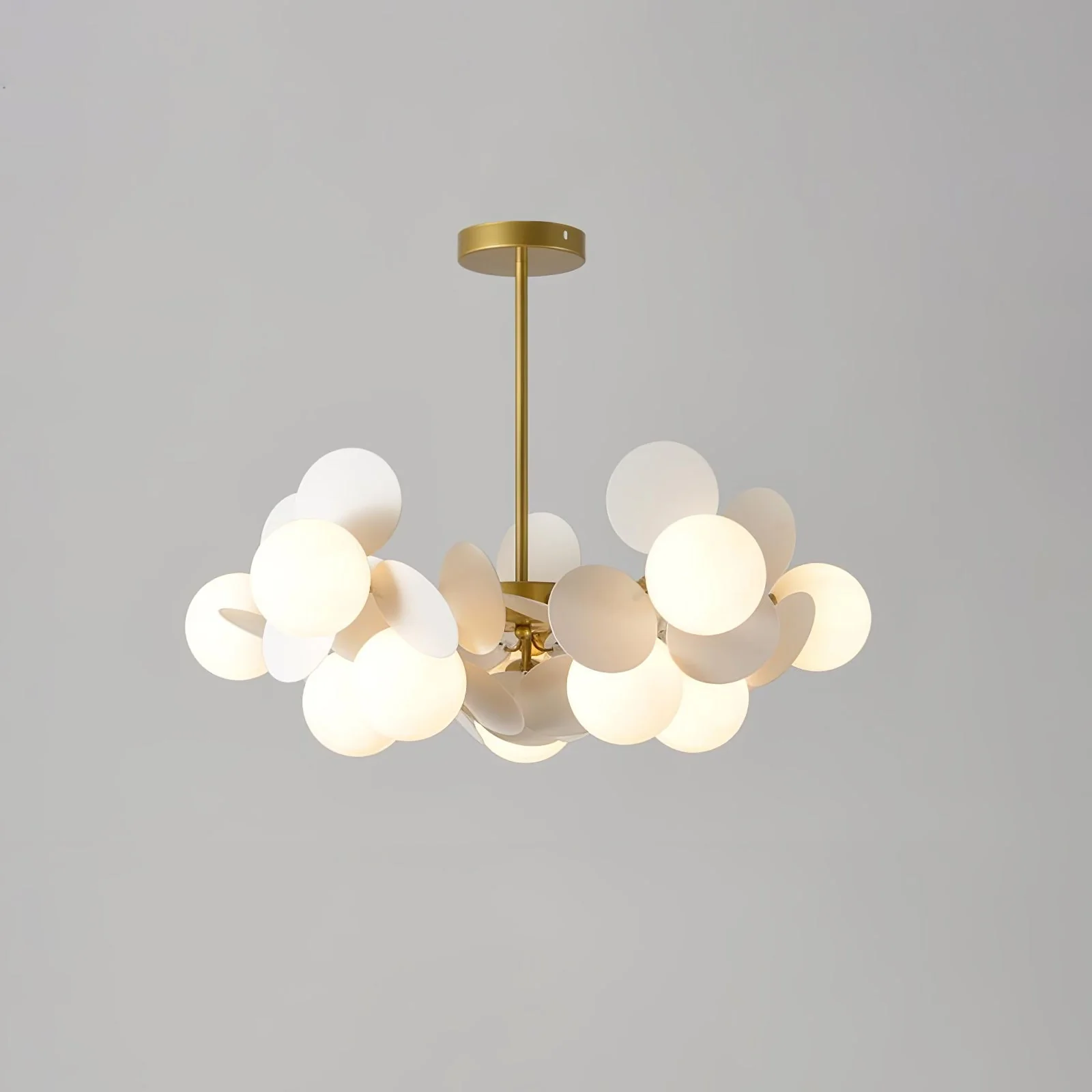 Lustra Chandelier Off White Tree Eight Open Shades - Image 63