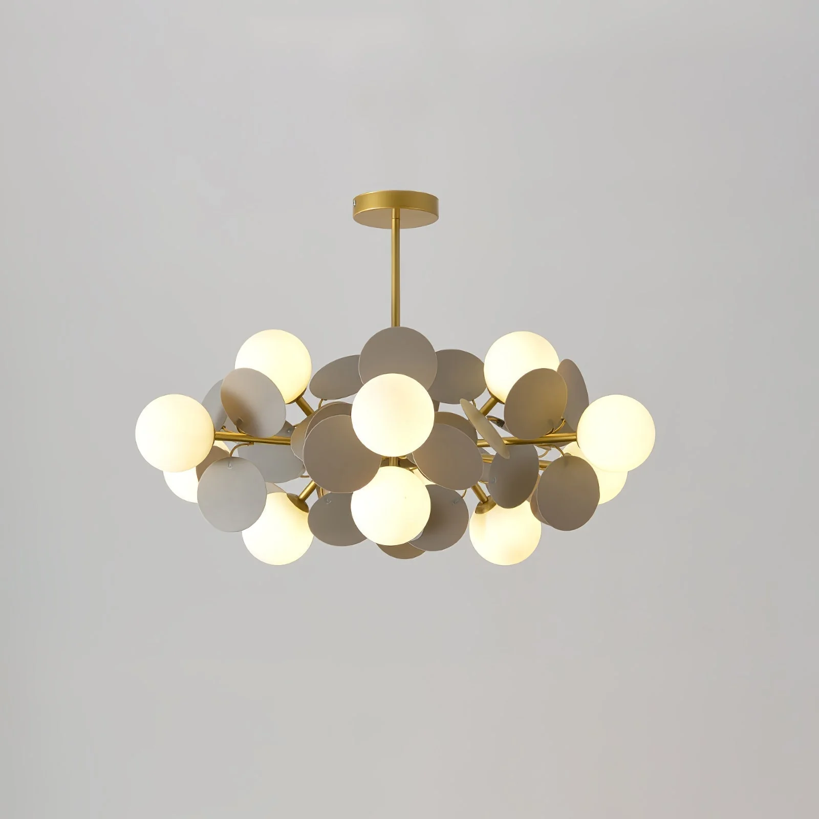 Lustra Chandelier Off White Tree Eight Open Shades - Image 69