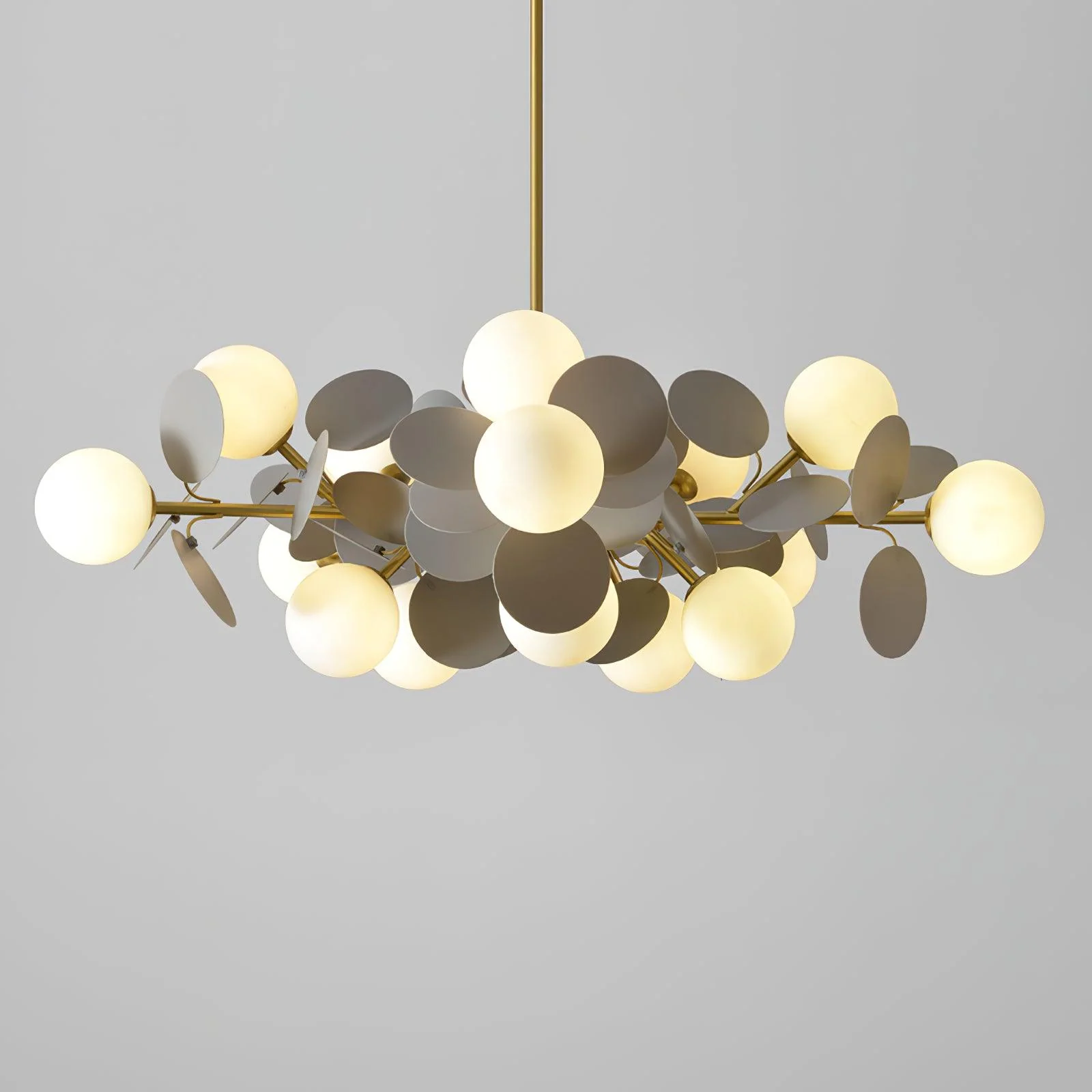Lustra Chandelier Off White Tree Eight Open Shades - Image 76