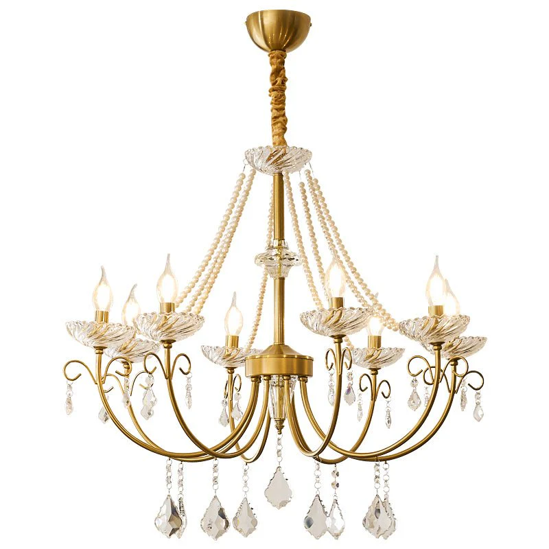 Lustra Chandelier Pearl Crystal Elegant Classic - Image 10