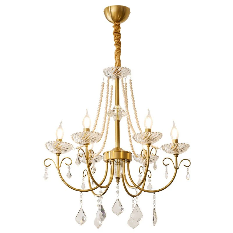 Lustra Chandelier Pearl Crystal Elegant Classic - Image 9