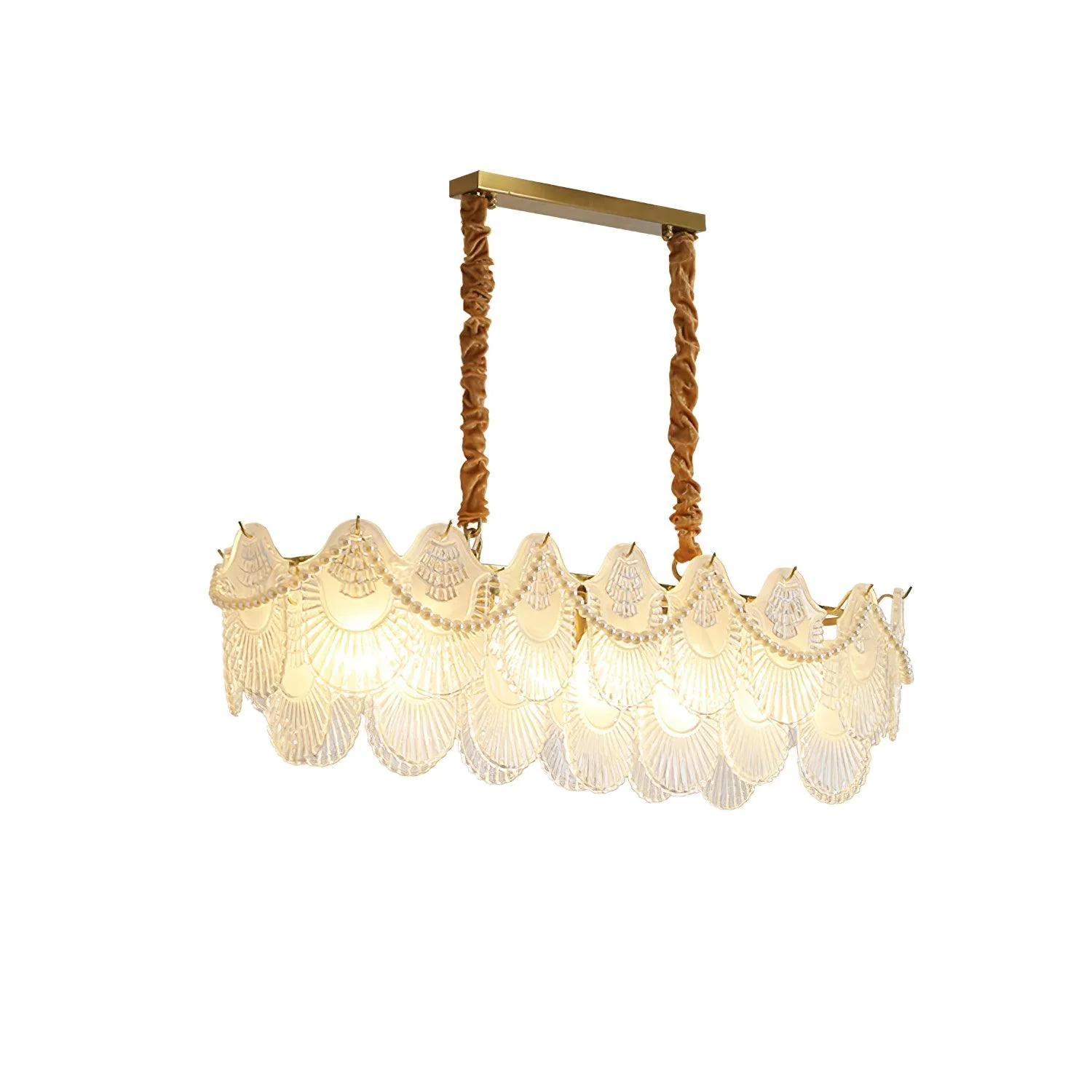 Lustra Chandelier Pearl Glass Shell - Image 10