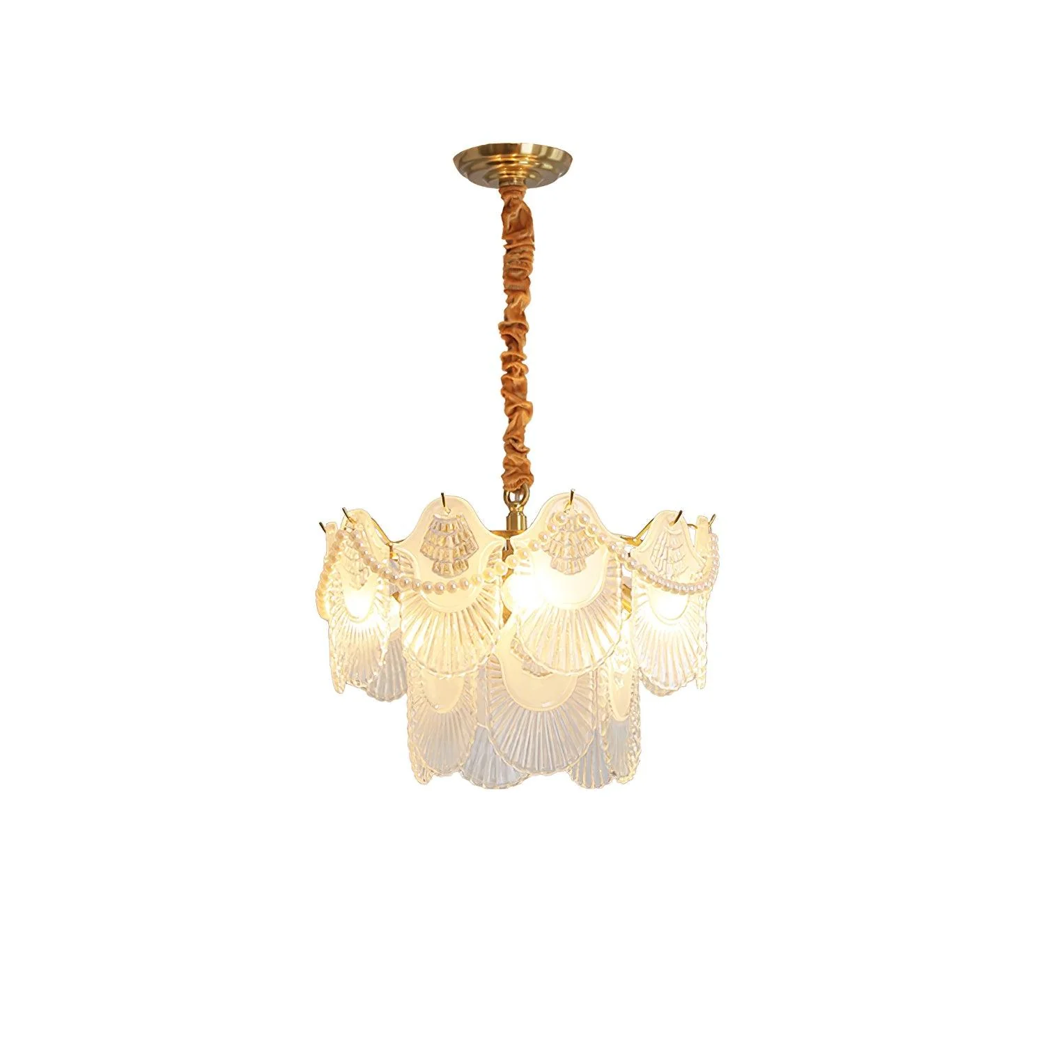 Lustra Chandelier Pearl Glass Shell - Image 13