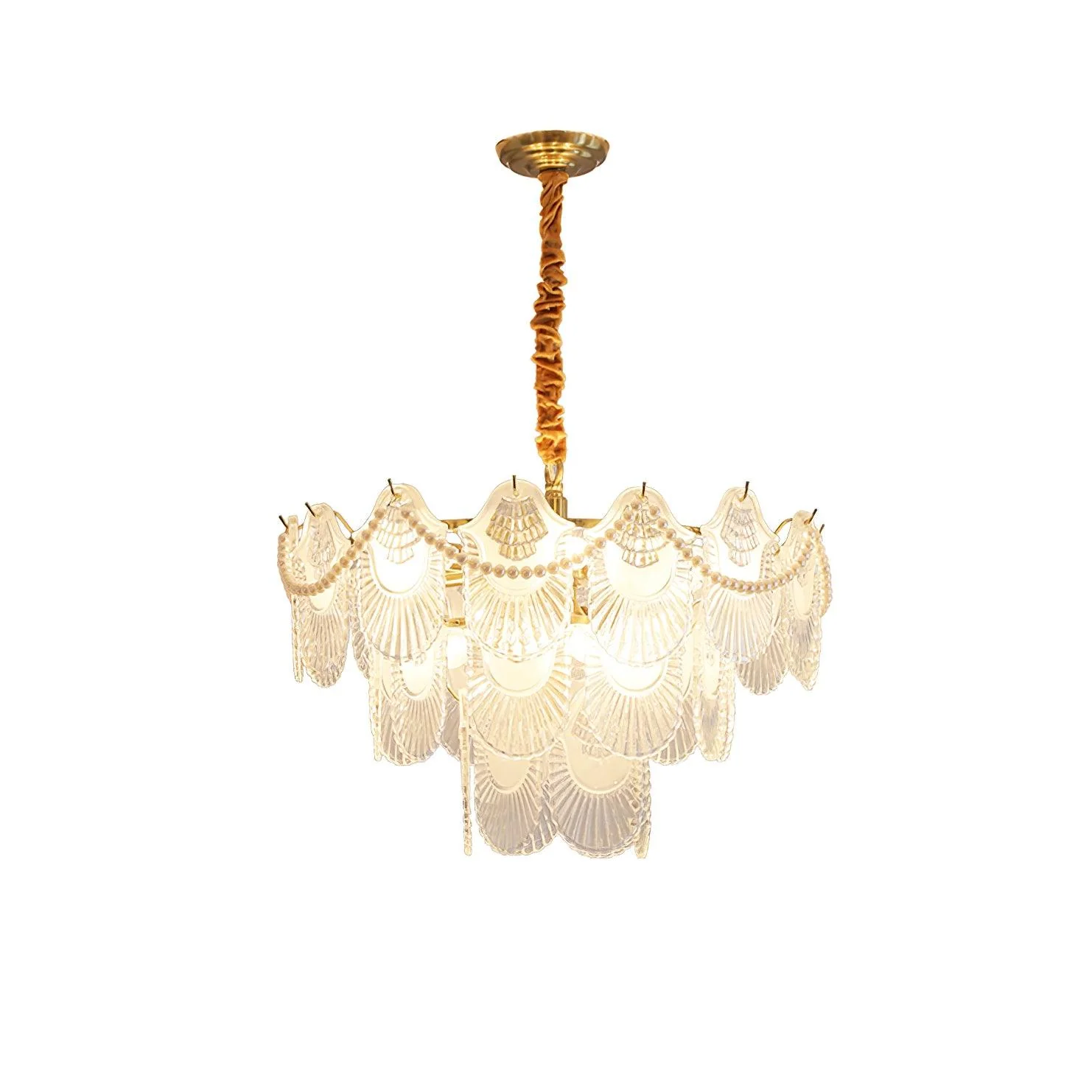 Lustra Chandelier Pearl Glass Shell - Image 14