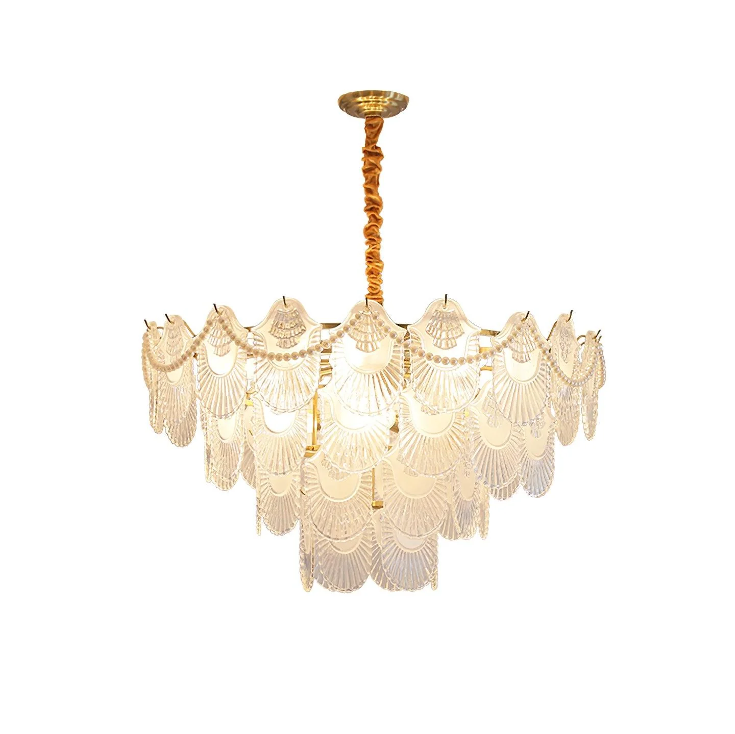 Lustra Chandelier Pearl Glass Shell - Image 9