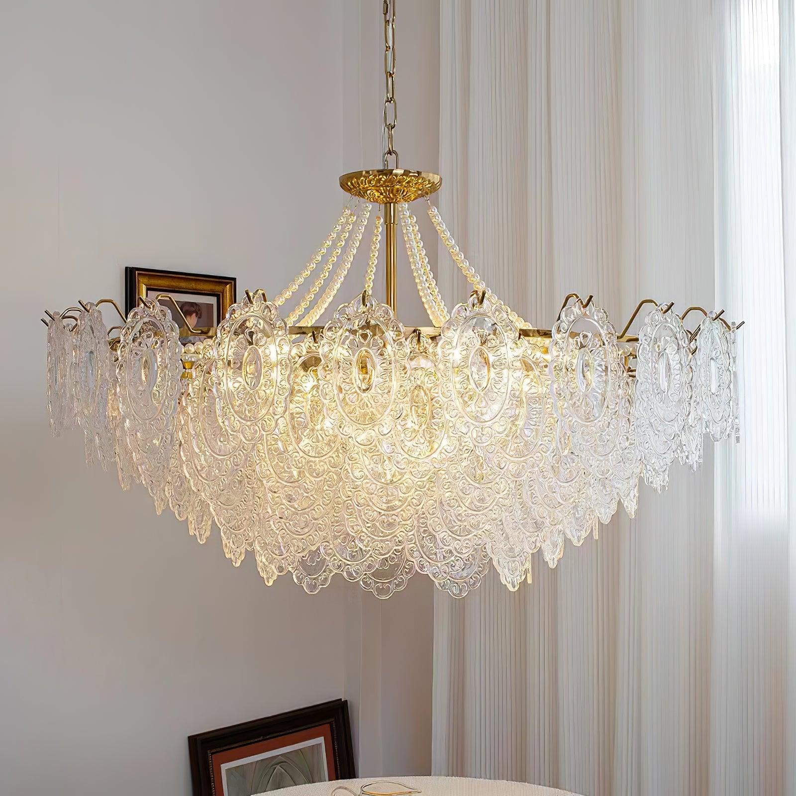 Lustra Chandelier Pearls Glass Luxury - Image 40