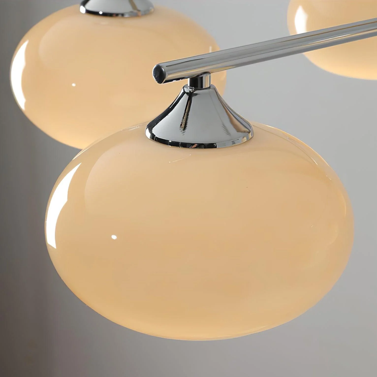 Lustra Chandelier Persimmon Glass Mid-Century 8-Light - Image 27