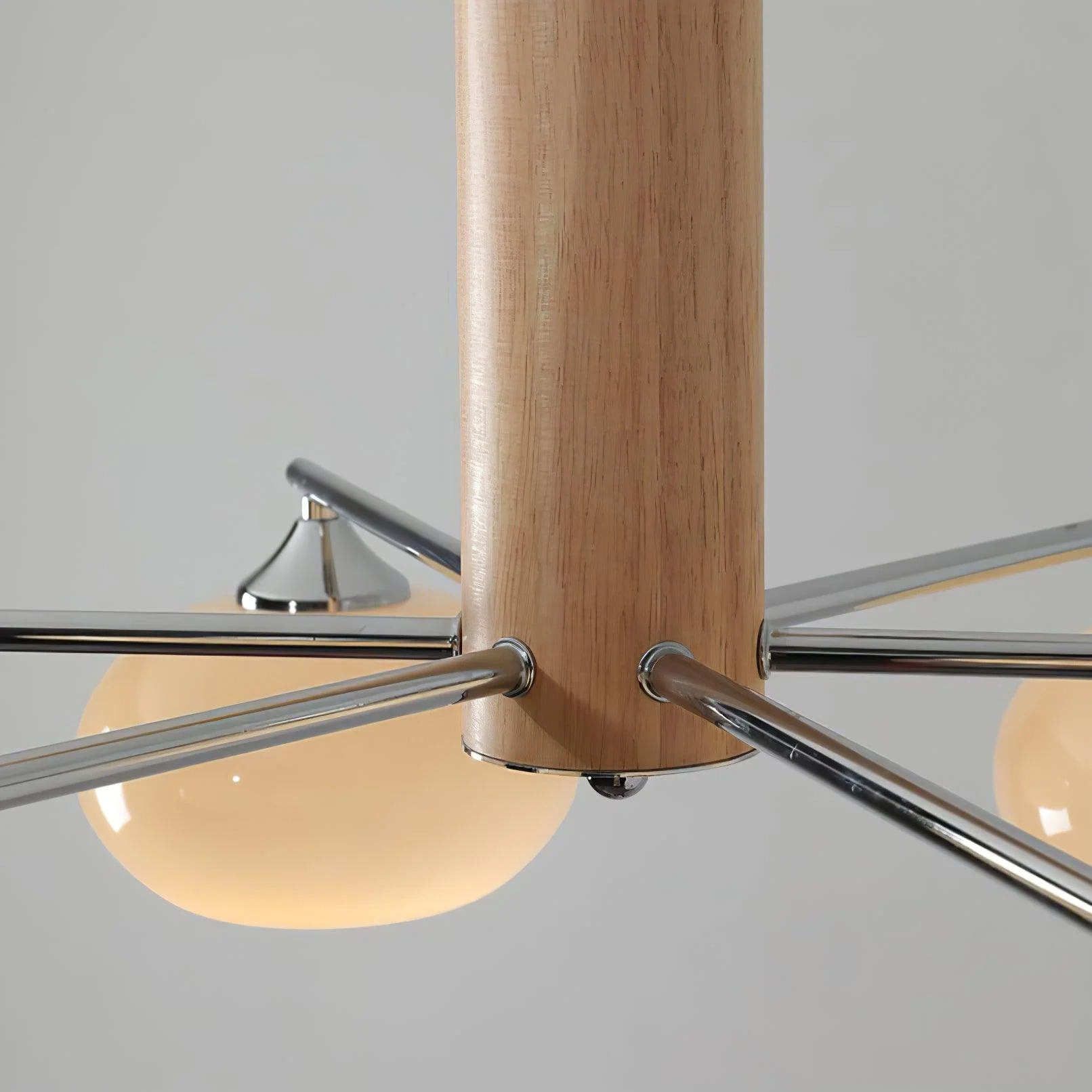 Lustra Chandelier Persimmon Glass Mid-Century 8-Light - Image 28