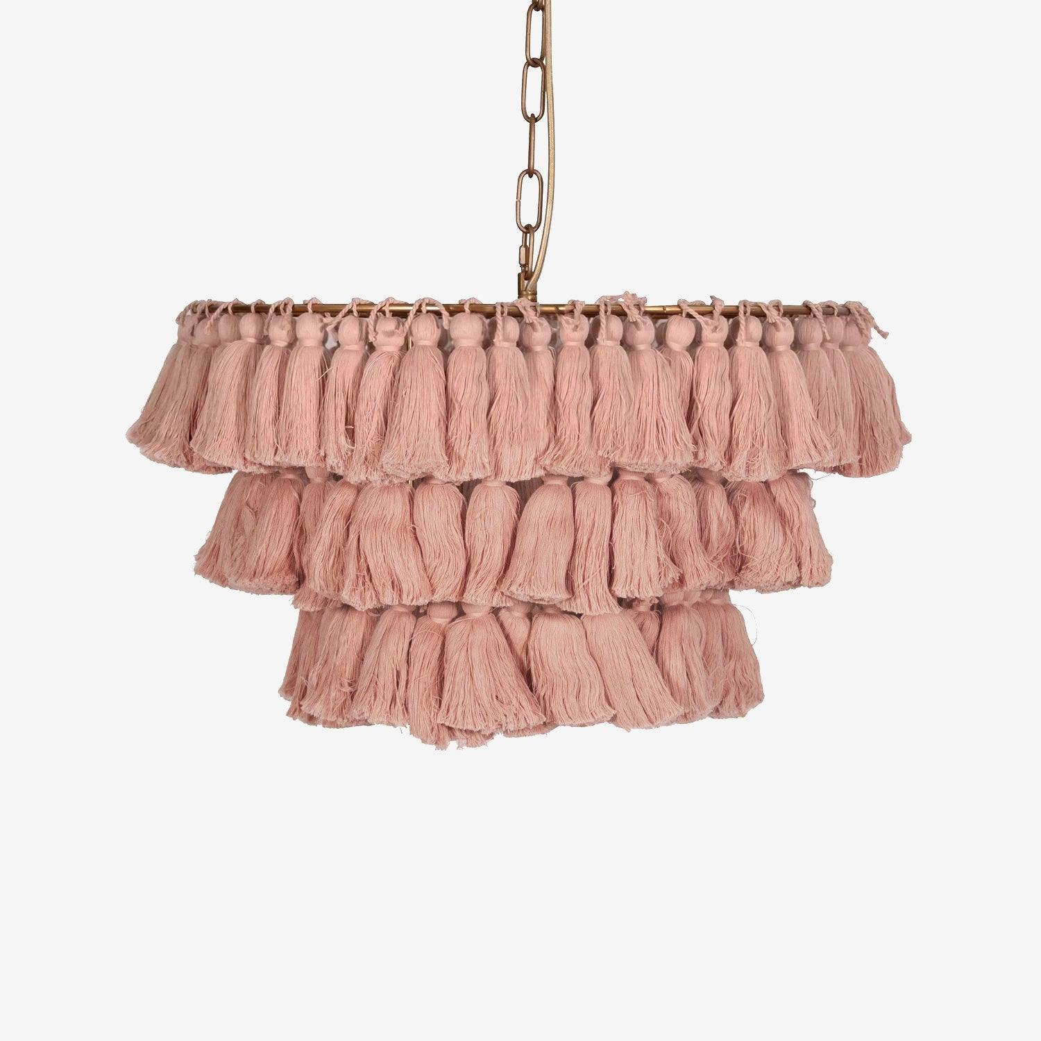 Lustra Chandelier Pink Bohemian Chic - Image 17