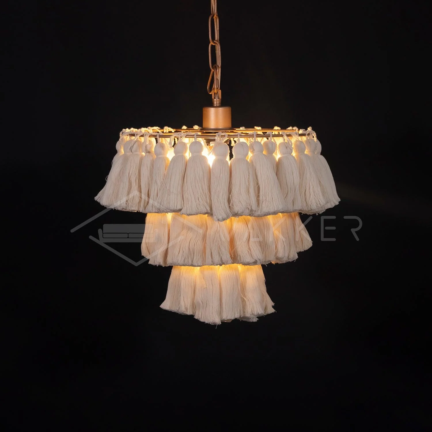 Lustra Chandelier Pink Bohemian Chic - Image 2