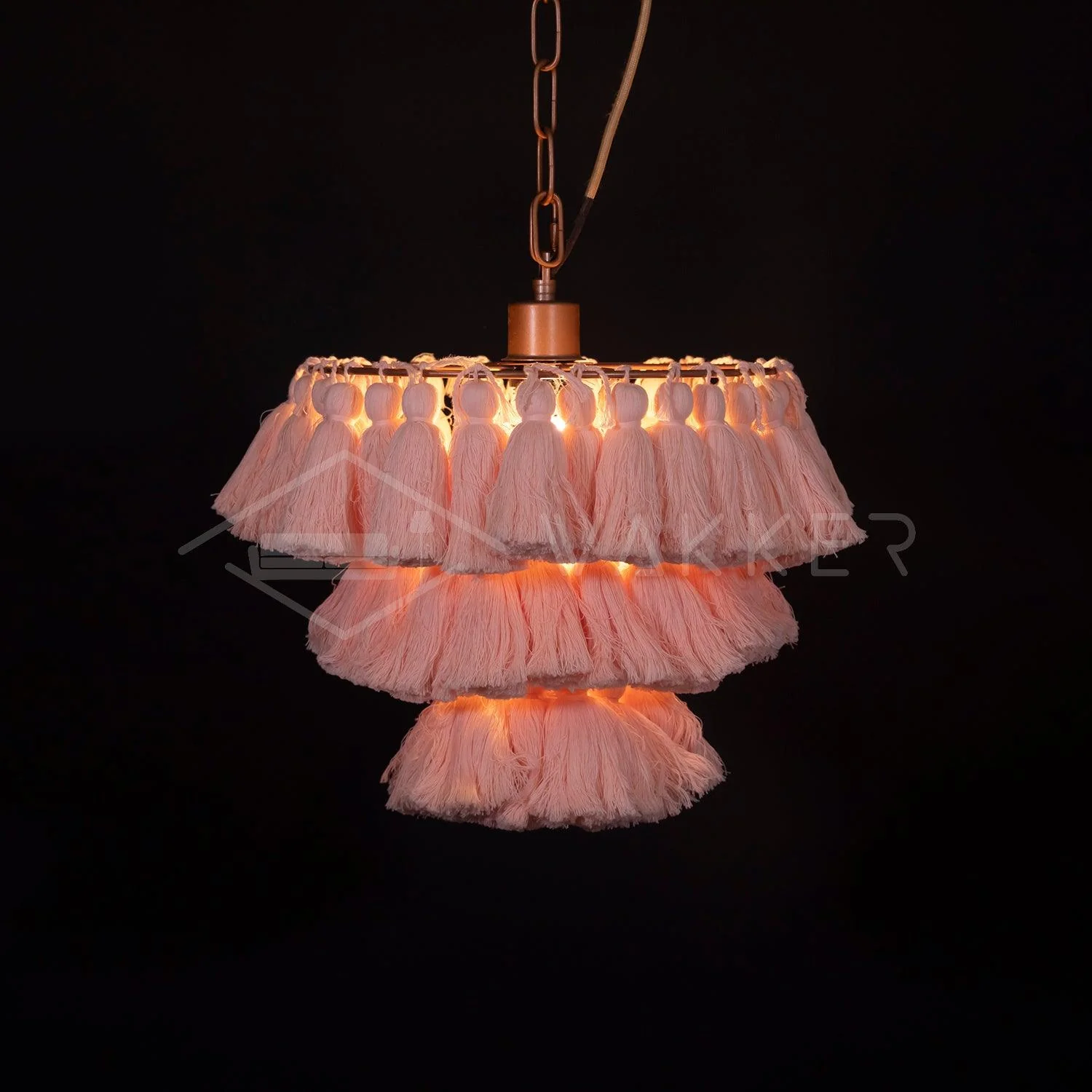 Lustra Chandelier Pink Bohemian Chic - Image 20