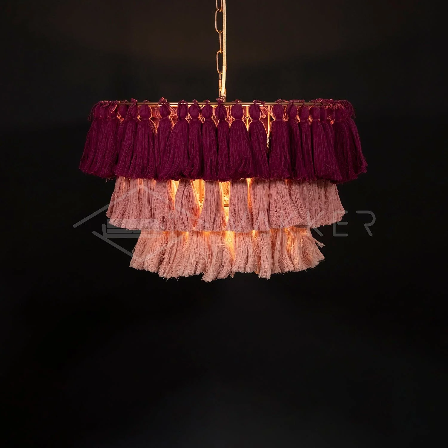 Lustra Chandelier Pink Bohemian Chic - Image 26