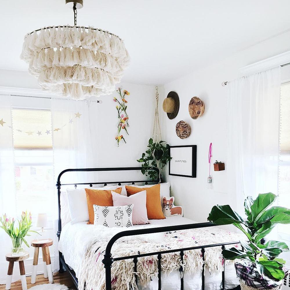 Lustra Chandelier Pink Bohemian Chic - Image 33
