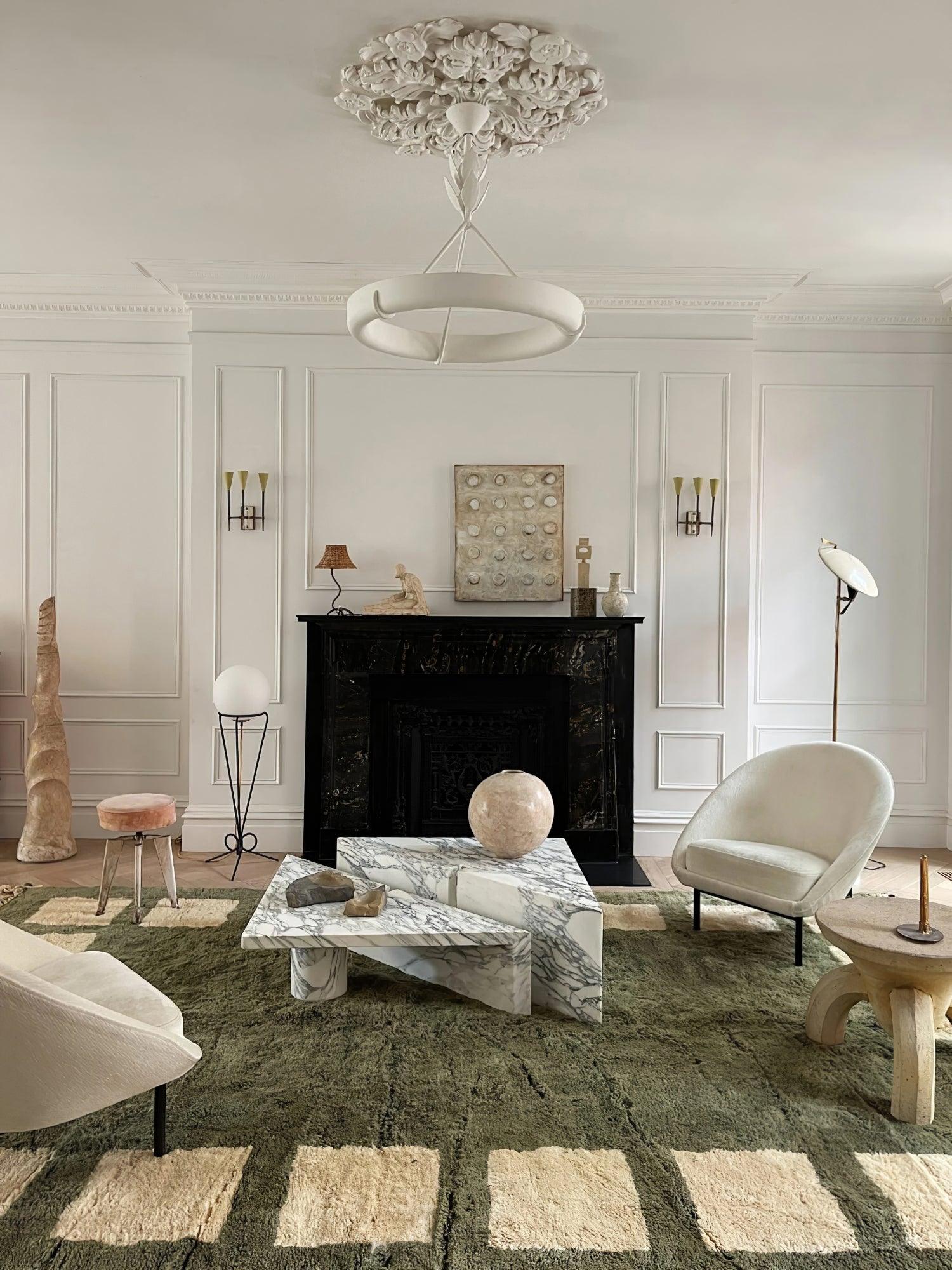 Lustra Chandelier Plaster White Floral Shape Minimalist - Image 29