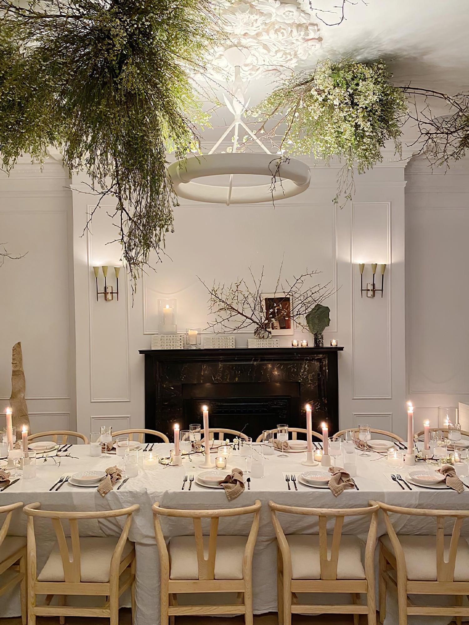 Lustra Chandelier Plaster White Floral Shape Minimalist - Image 33