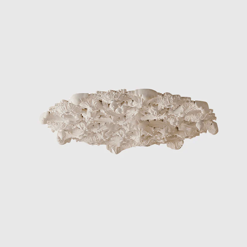 Lustra Chandelier Plaster White Floral Shape Minimalist - Image 36