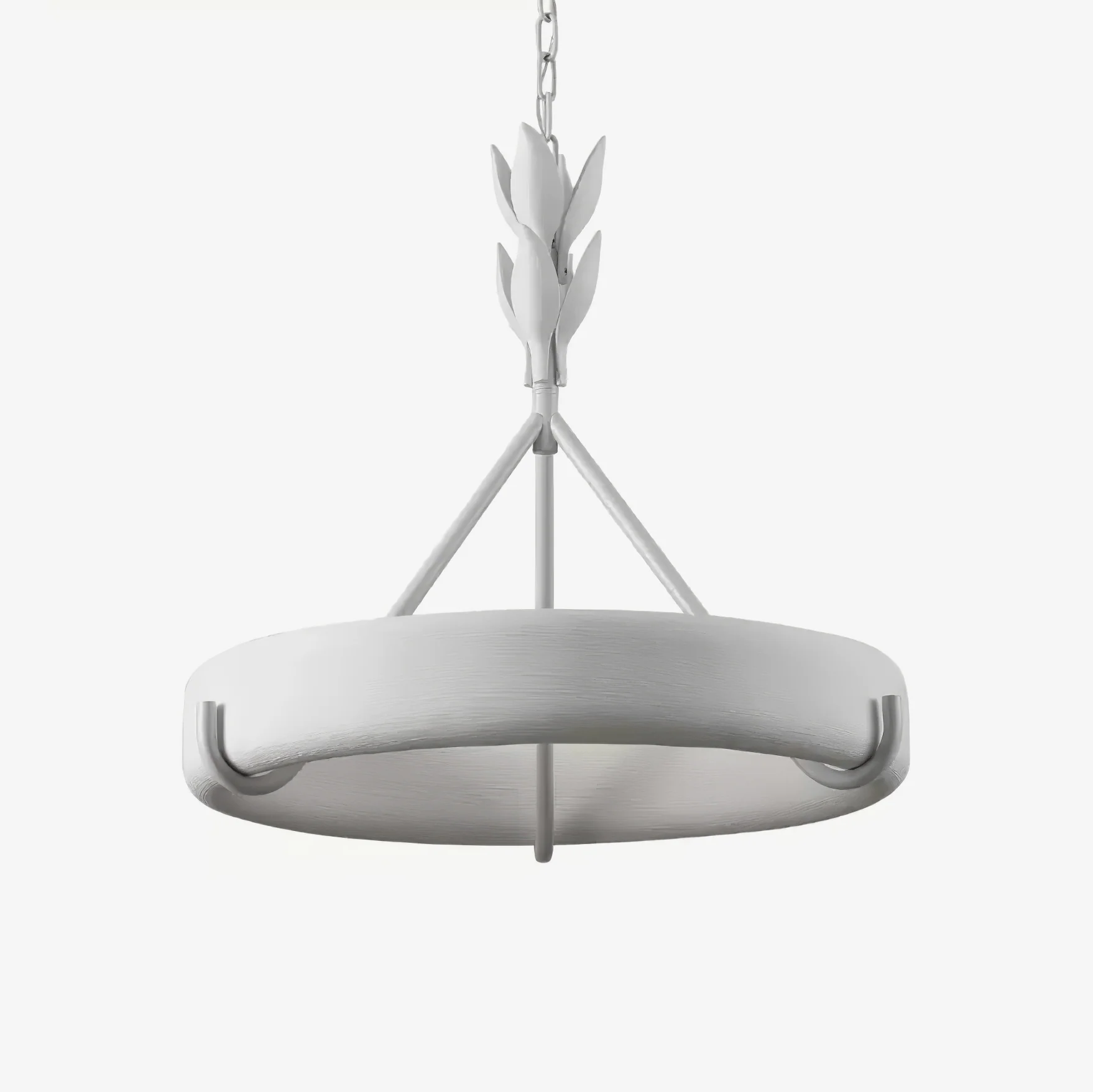 Lustra Chandelier Plaster White Floral Shape Minimalist - Image 37