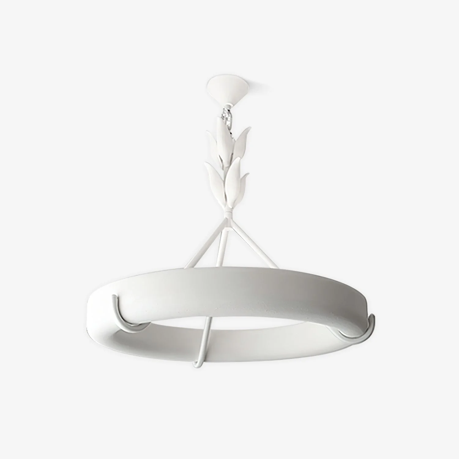 Lustra Chandelier Plaster White Floral Shape Minimalist - Image 38