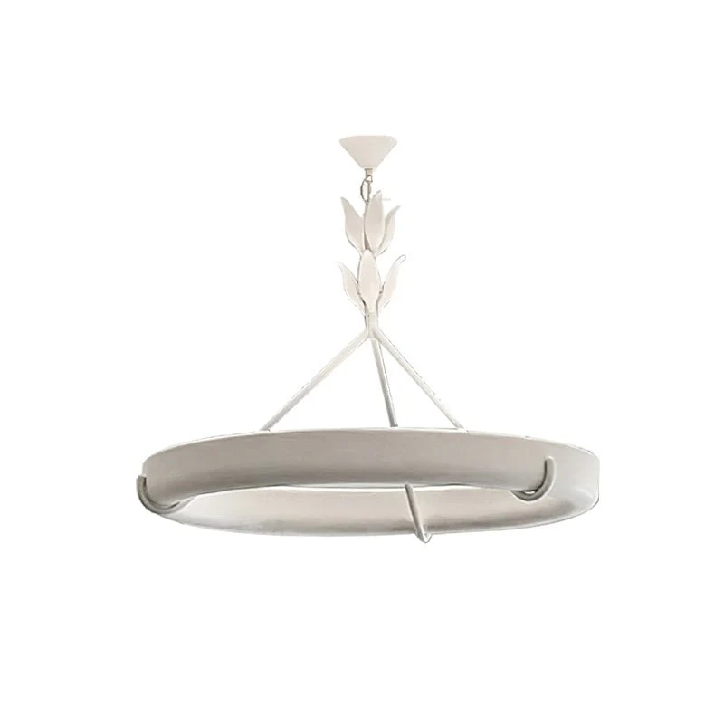 Lustra Chandelier Plaster White Floral Shape Minimalist - Image 42