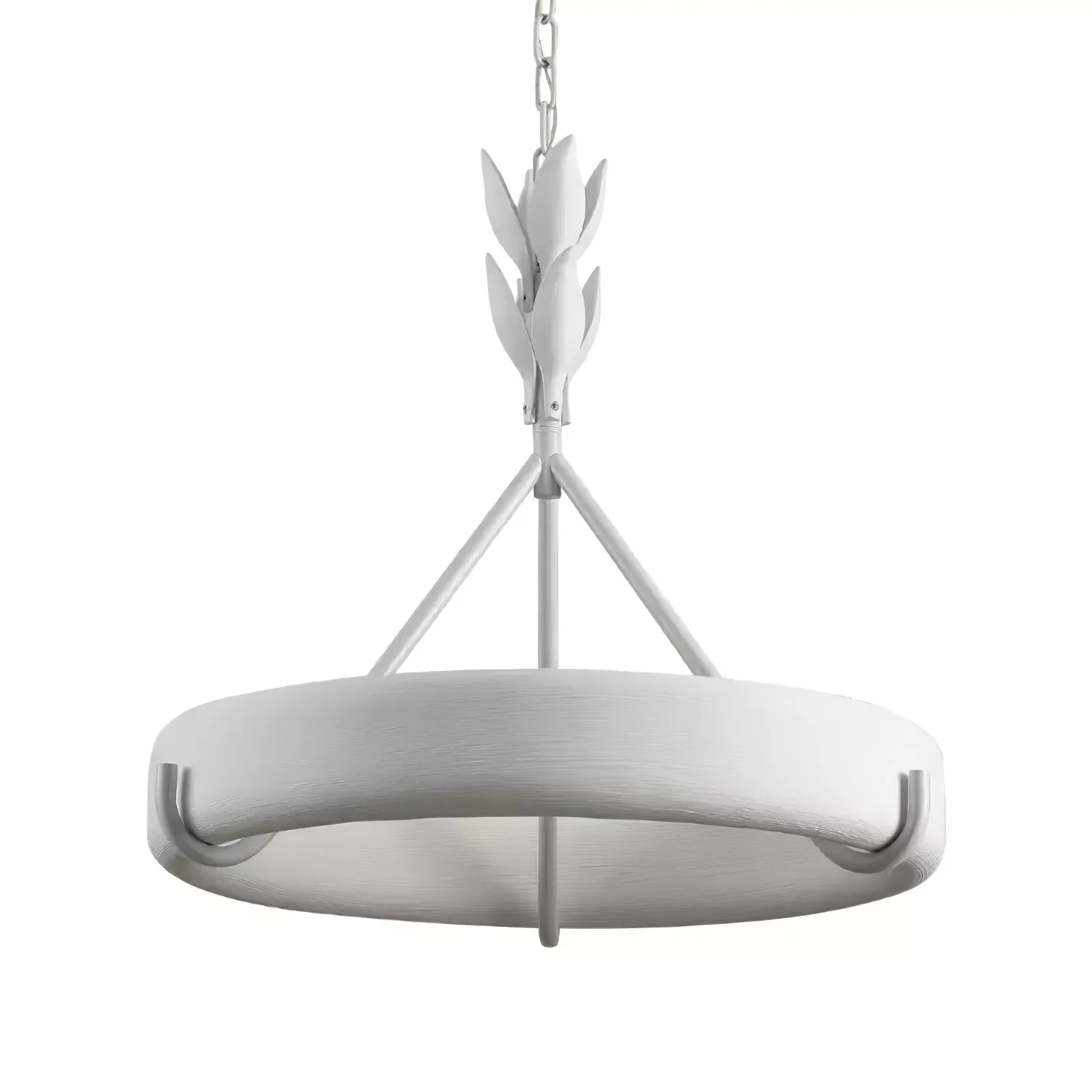 Lustra Chandelier Plaster White Floral Shape Minimalist - Image 47