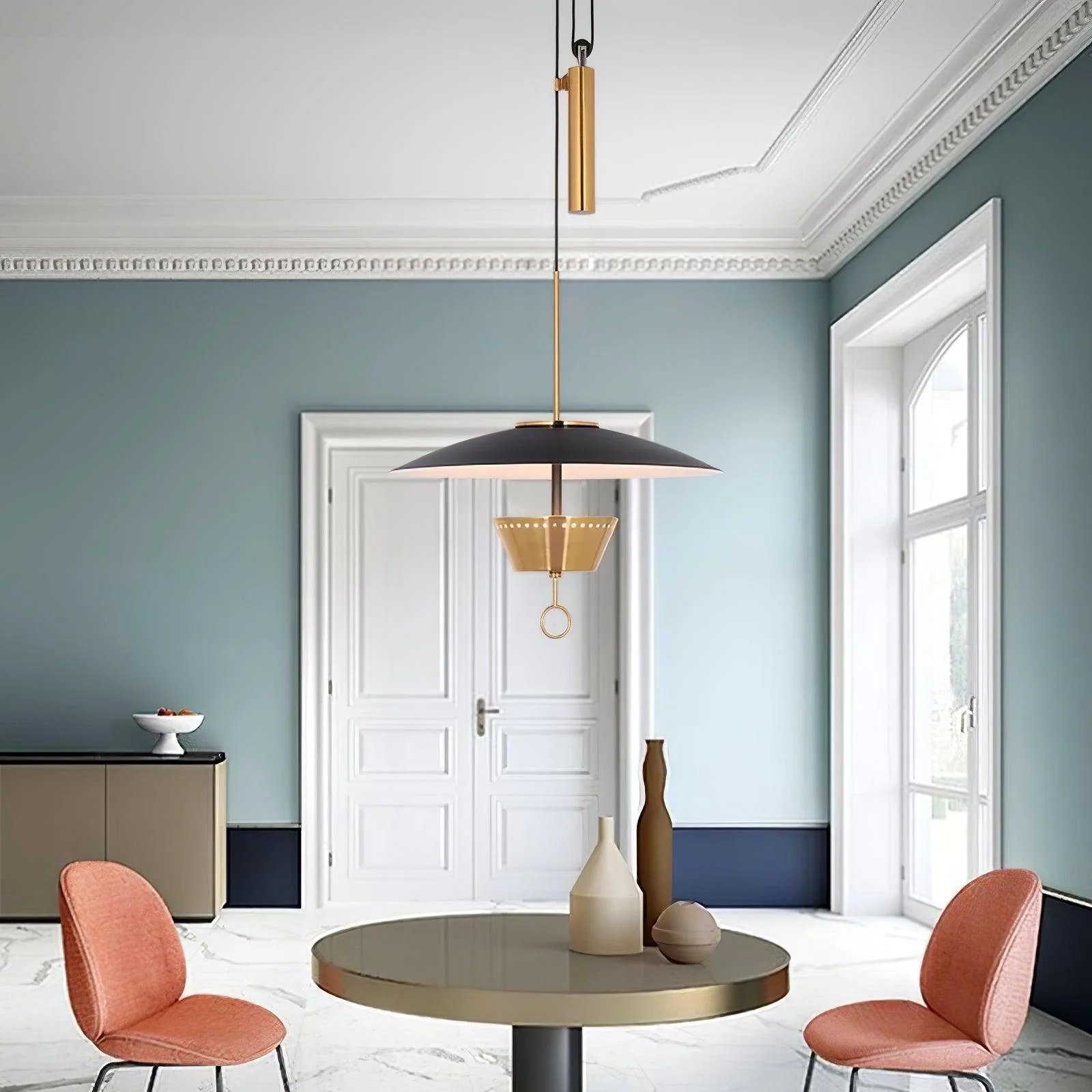 Lustra Chandelier Retro Brass - Image 14