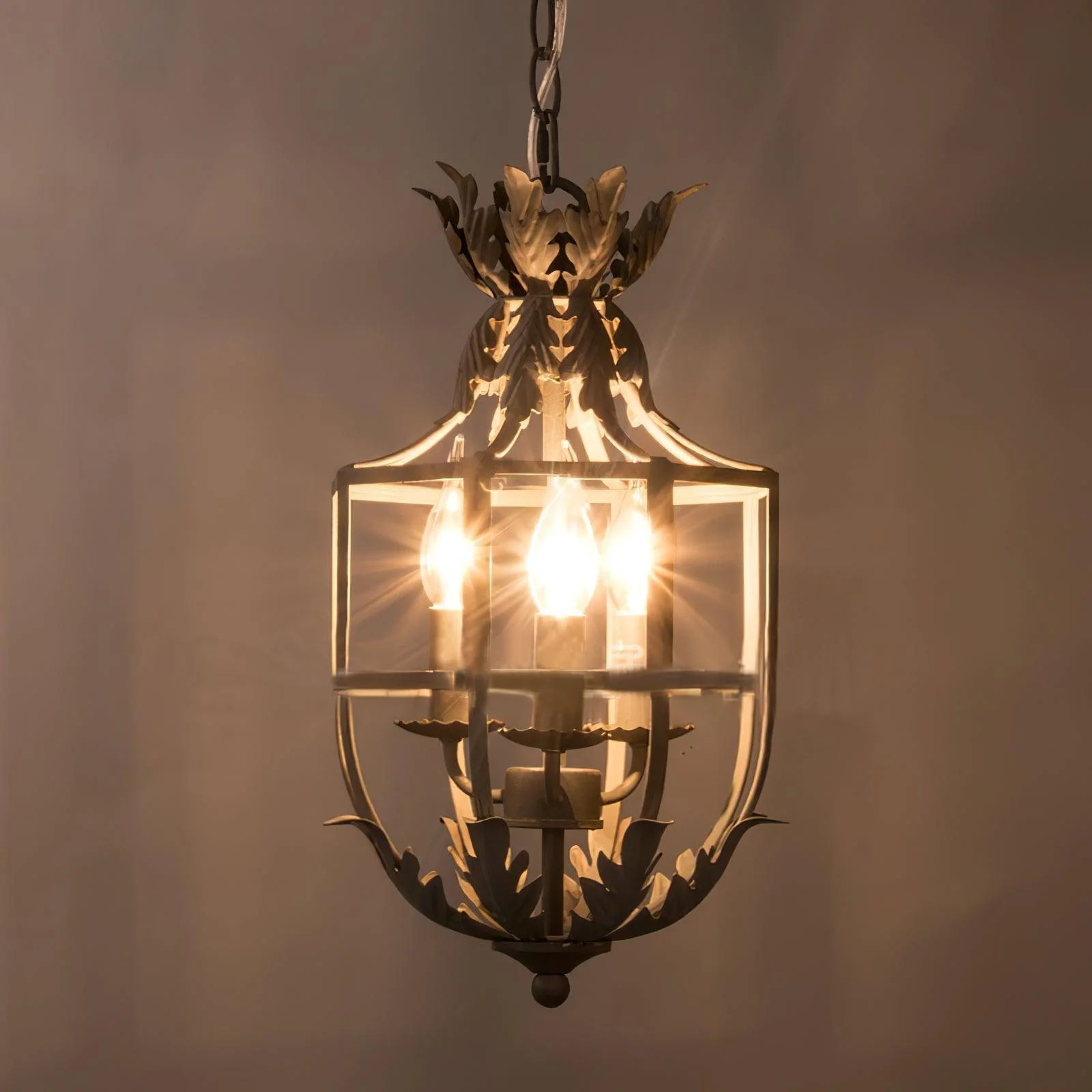 Lustra Chandelier Retro Cage Grey Candle - Image 17