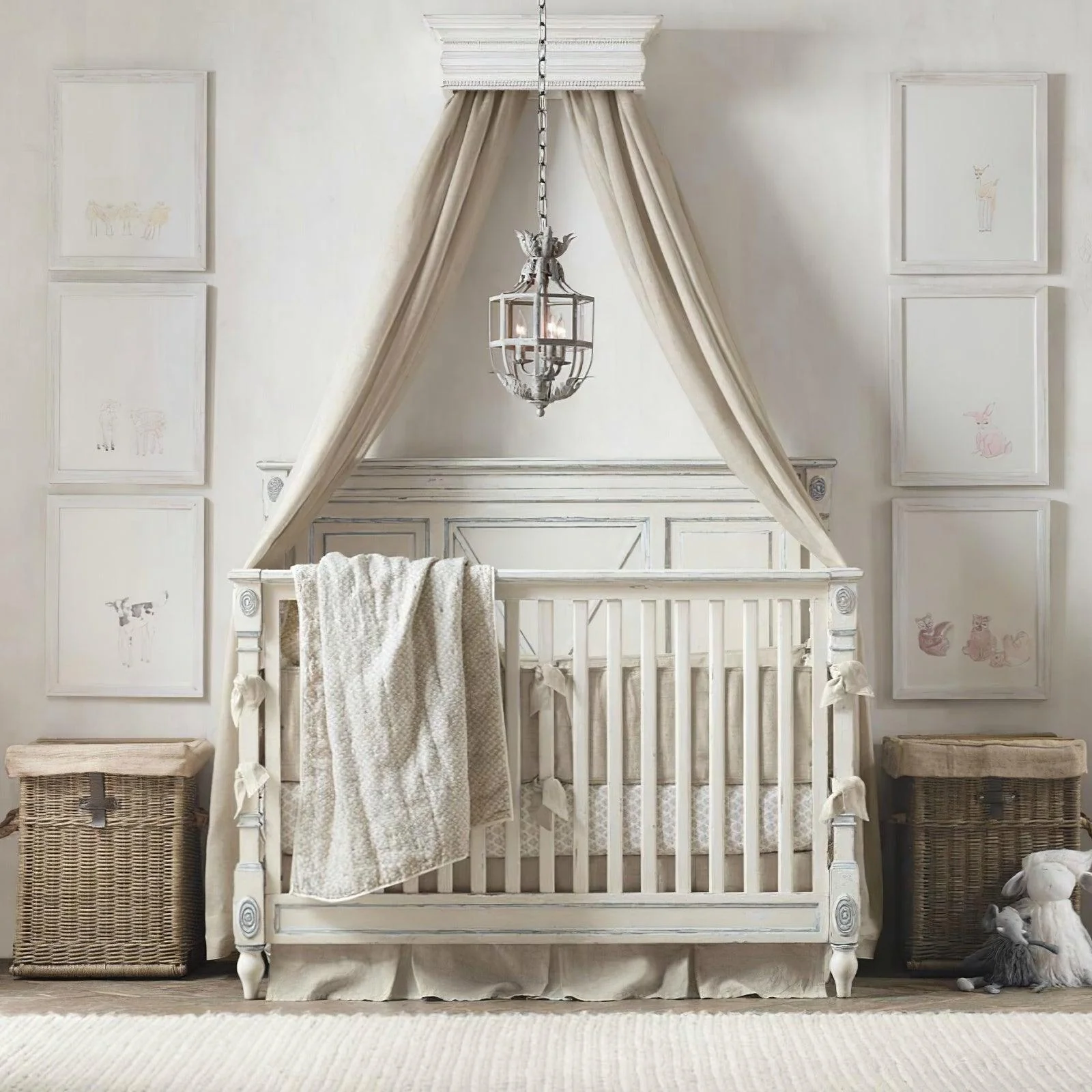 Lustra Chandelier Retro Cage Grey Candle - Image 21
