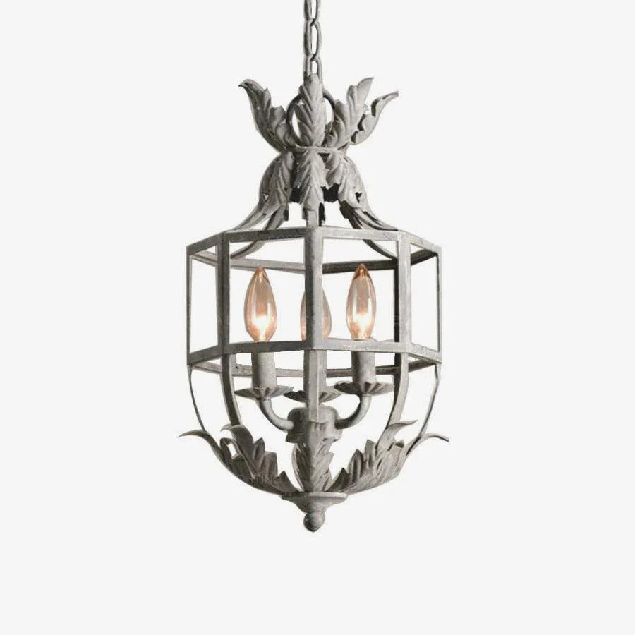Lustra Chandelier Retro Cage Grey Candle - Image 28