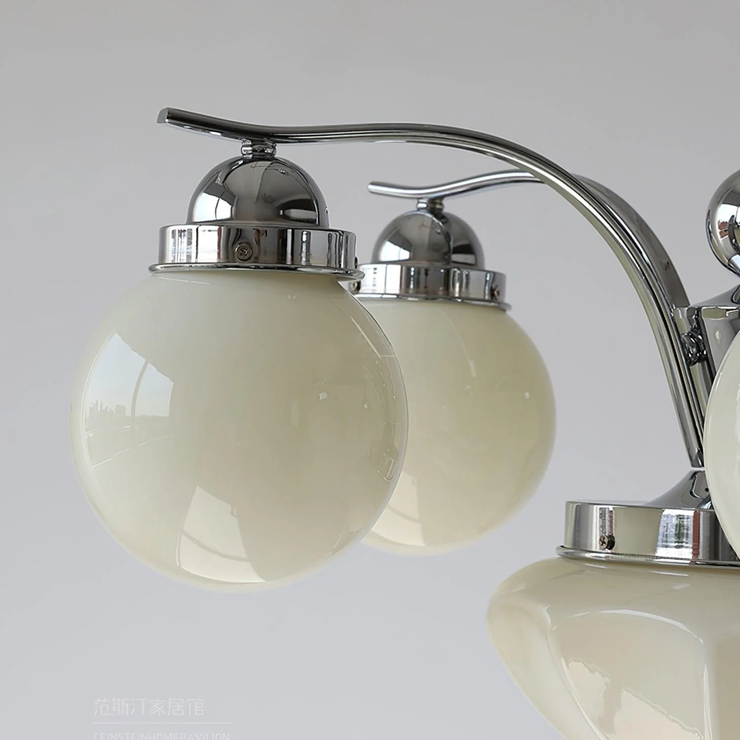 Lustra Chandelier Retro Chic Globe White Glass - Image 23