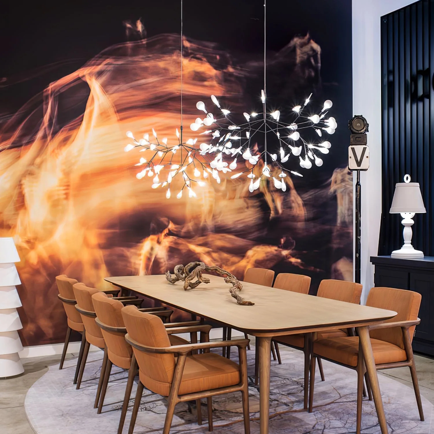 Lustra Chandelier Rose Gold Firefly LED Branch - Image 30