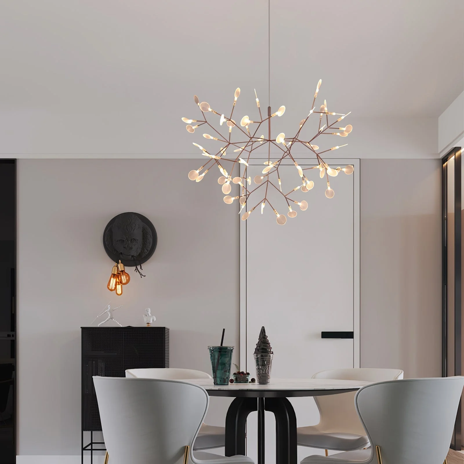 Lustra Chandelier Rose Gold Firefly LED Branch - Image 34
