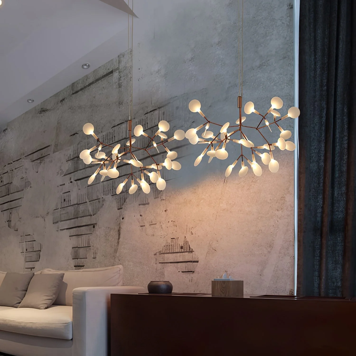 Lustra Chandelier Rose Gold Firefly LED Branch - Image 4