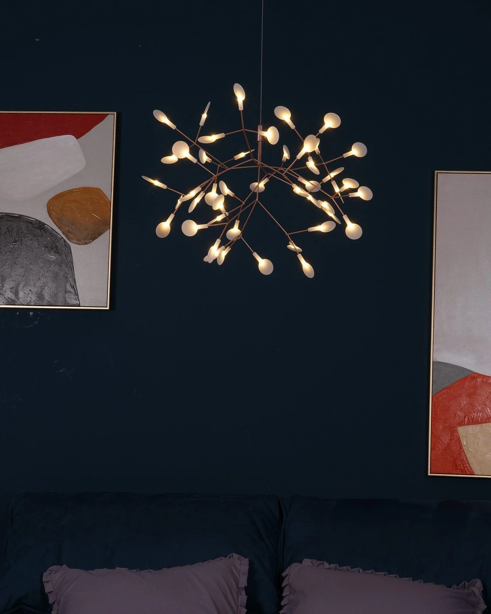 Lustra Chandelier Rose Gold Firefly LED Branch - Image 5