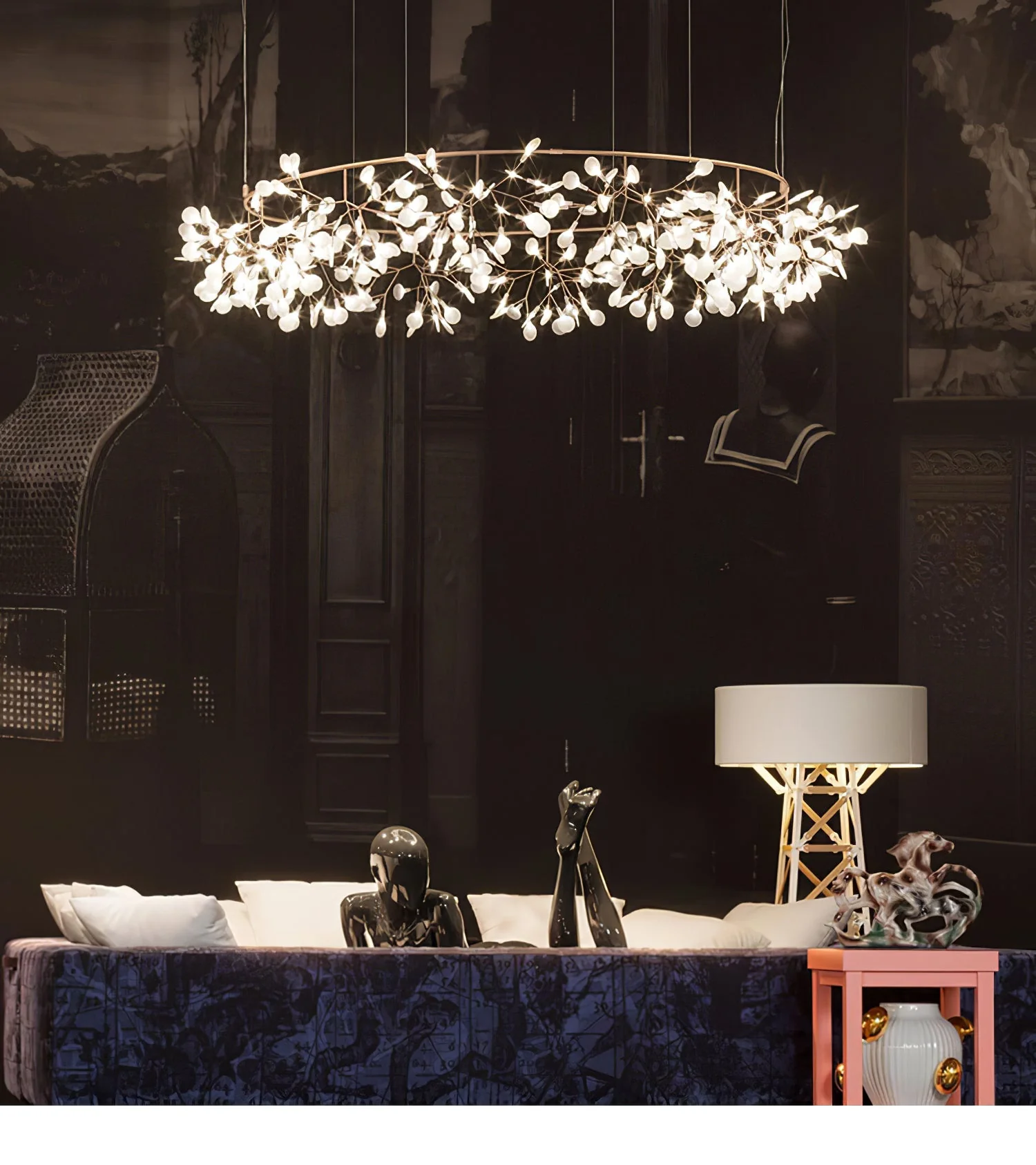 Lustra Chandelier Rose Gold Firefly LED Branch - Image 69