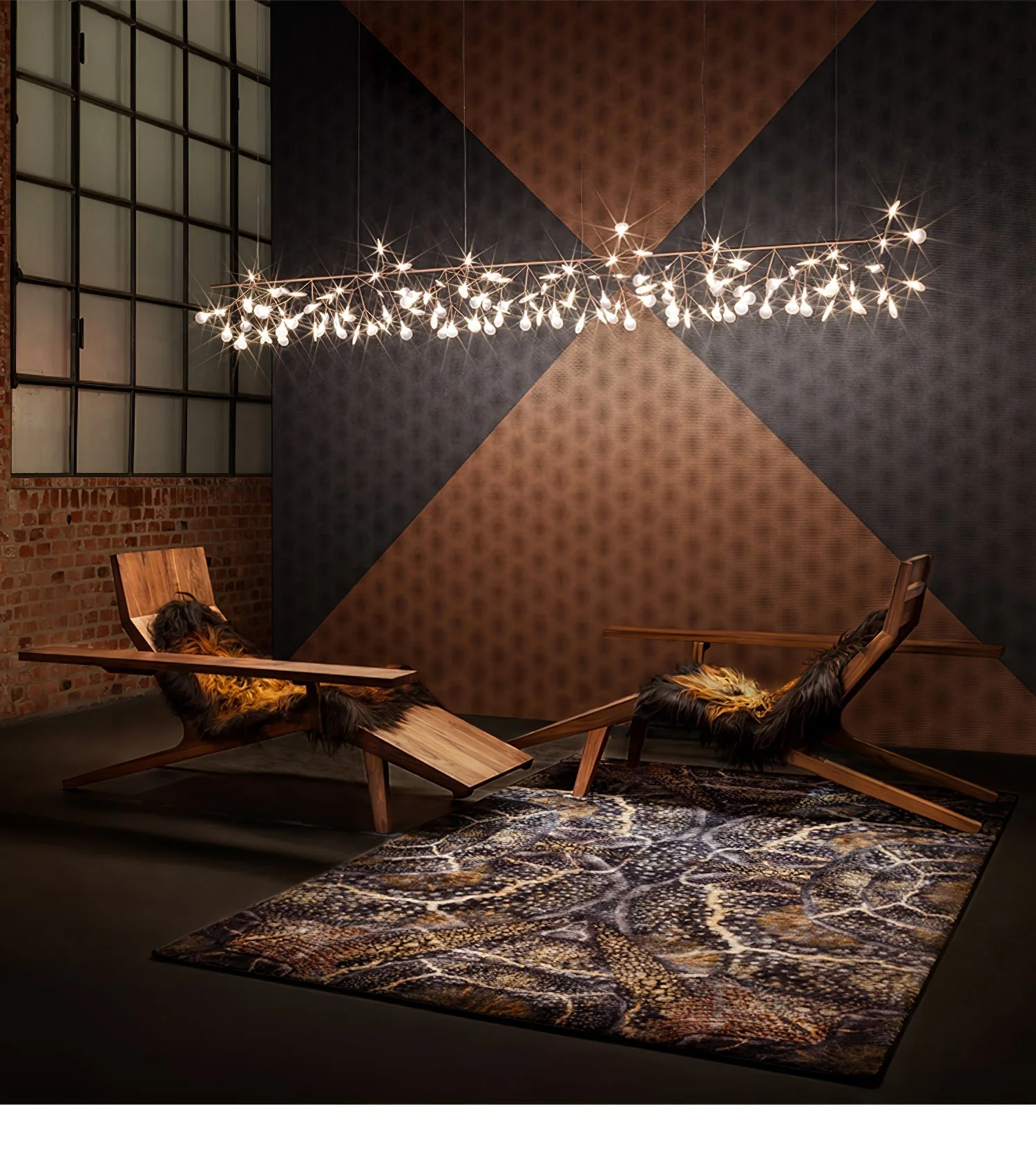 Lustra Chandelier Rose Gold Firefly LED Branch - Image 73