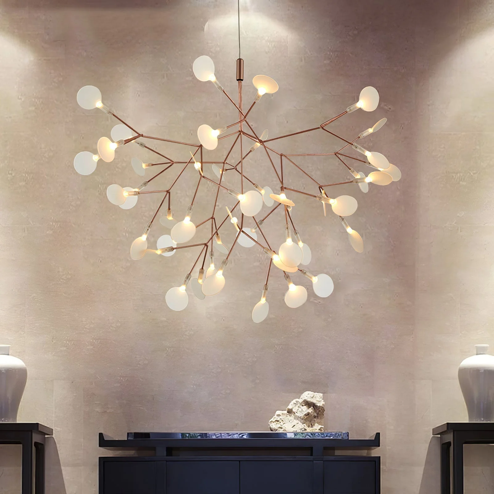 Lustra Chandelier Rose Gold Firefly LED Branch - Image 75