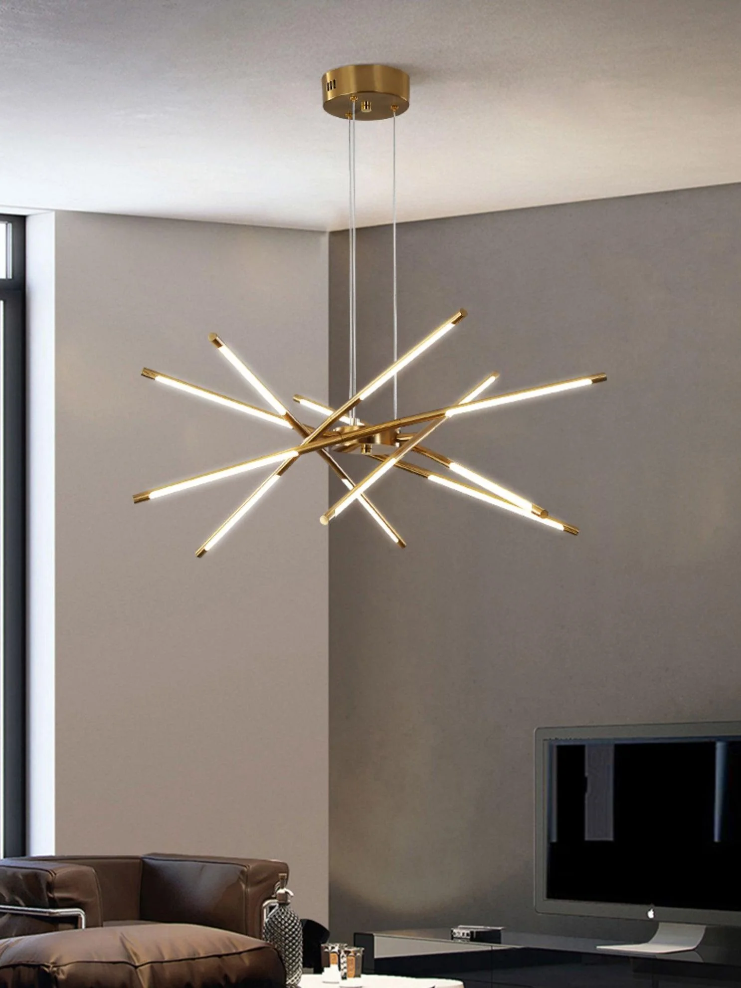 Lustra Chandelier Rotatable LED Modern - Image 33