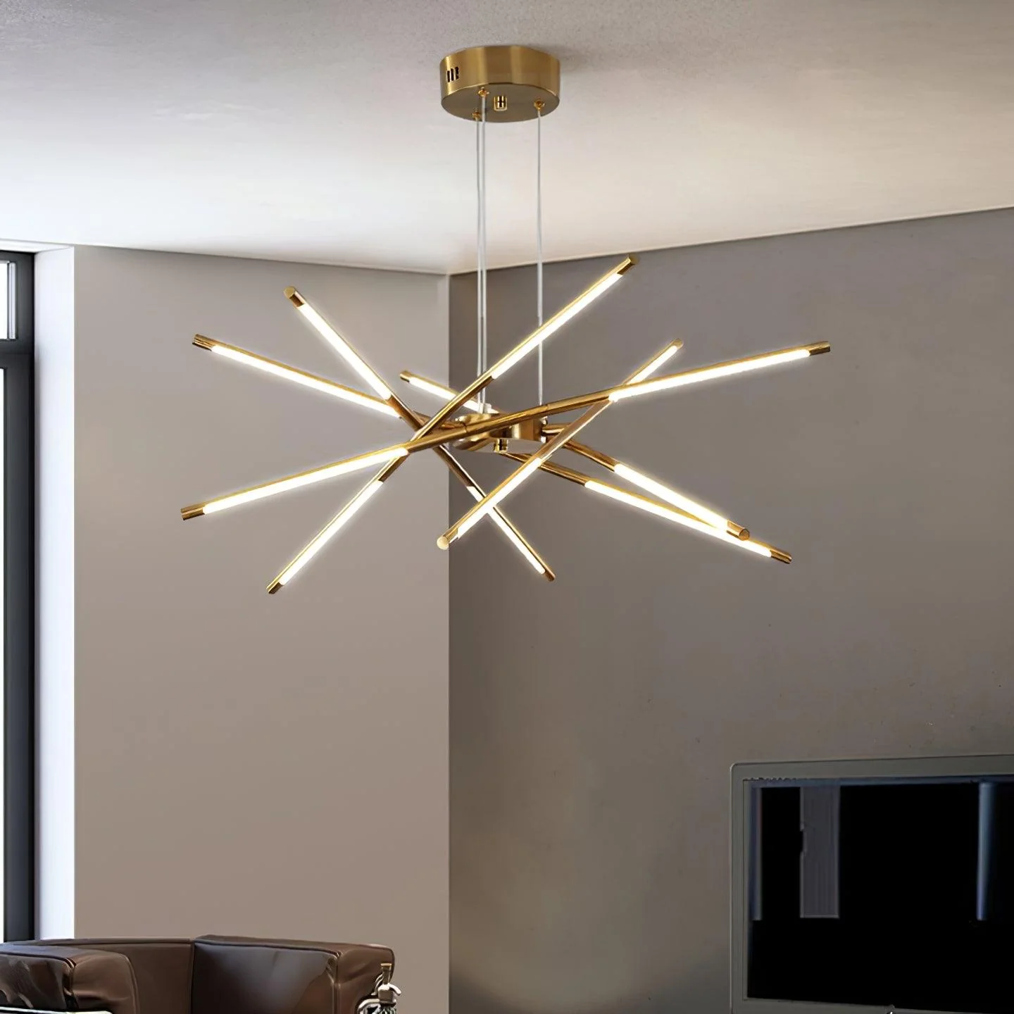 Lustra Chandelier Rotatable LED Modern - Image 4