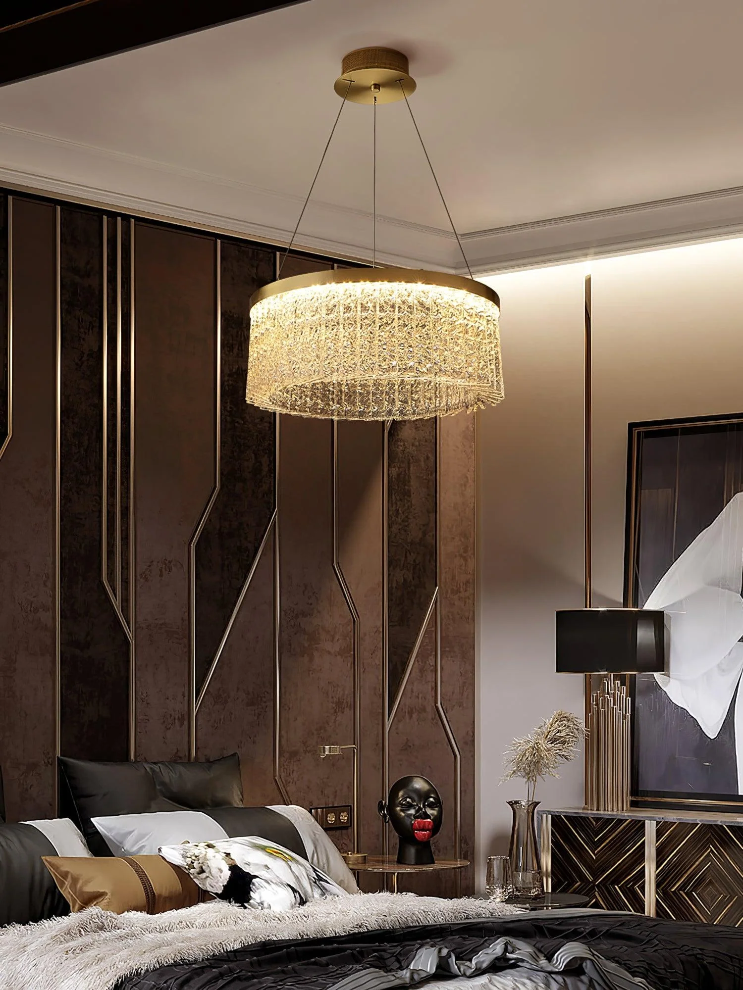 Lustra Chandelier Round Halo Crystal - Image 22