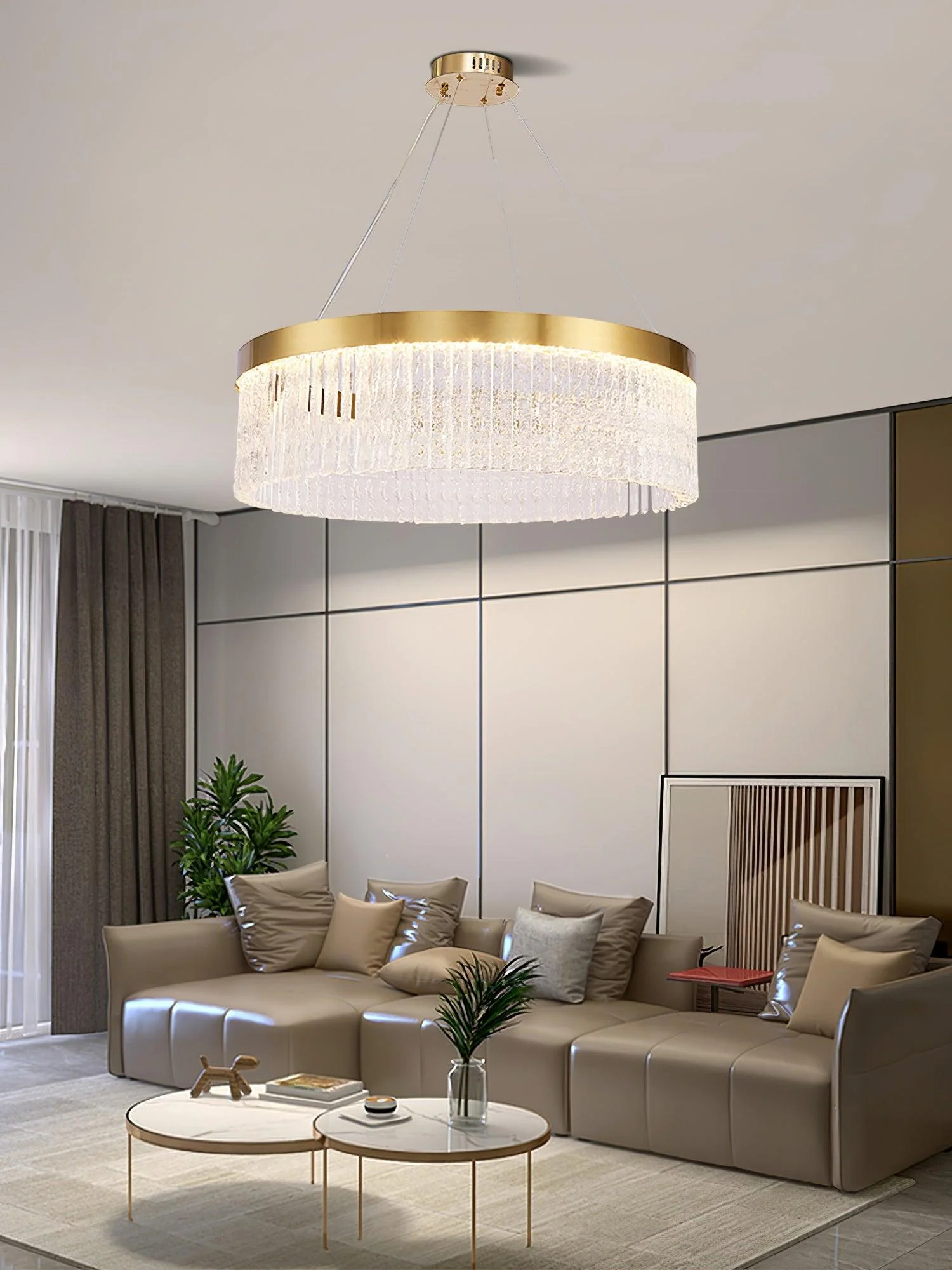 Lustra Chandelier Round Halo Crystal - Image 23