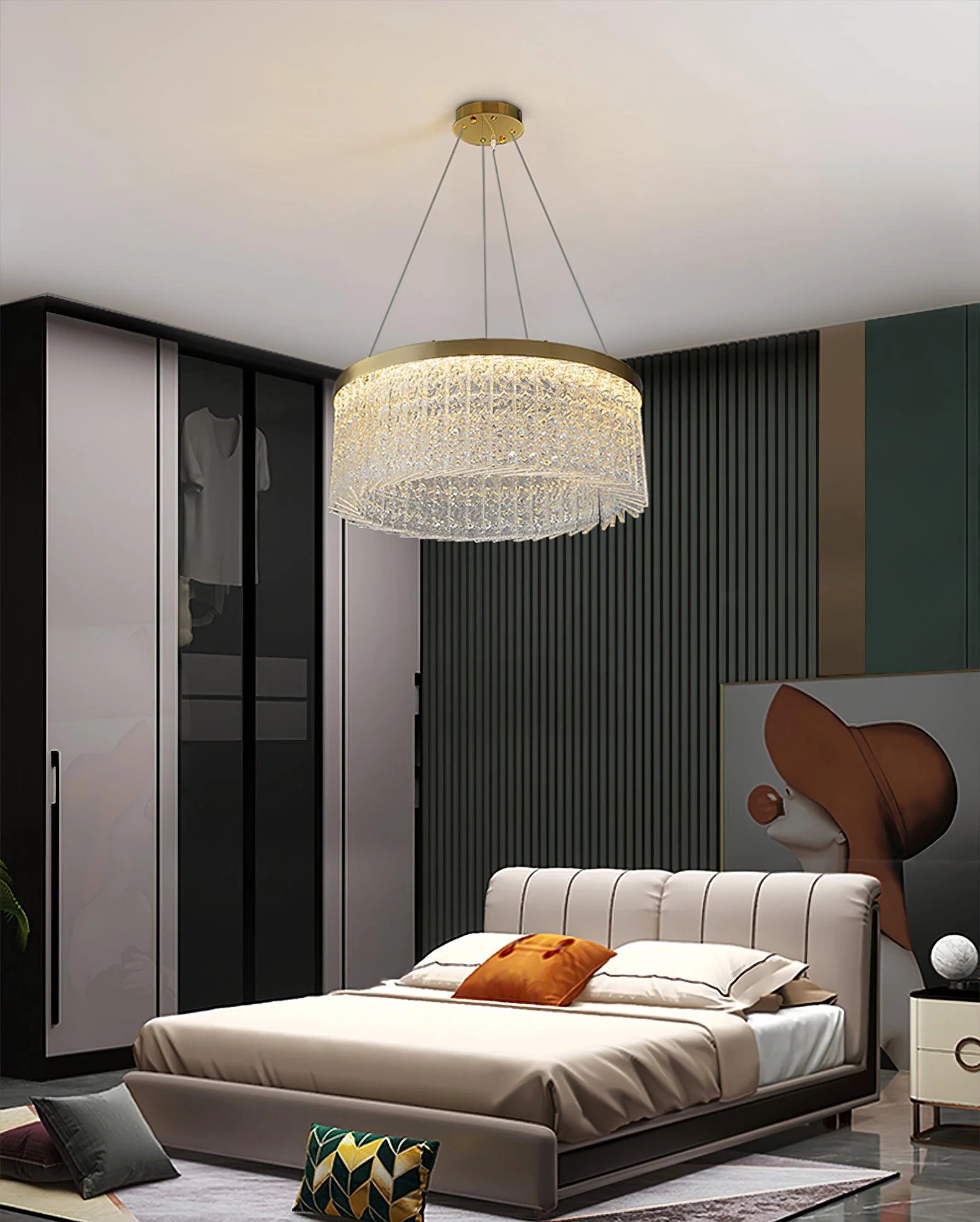 Lustra Chandelier Round Halo Crystal - Image 24